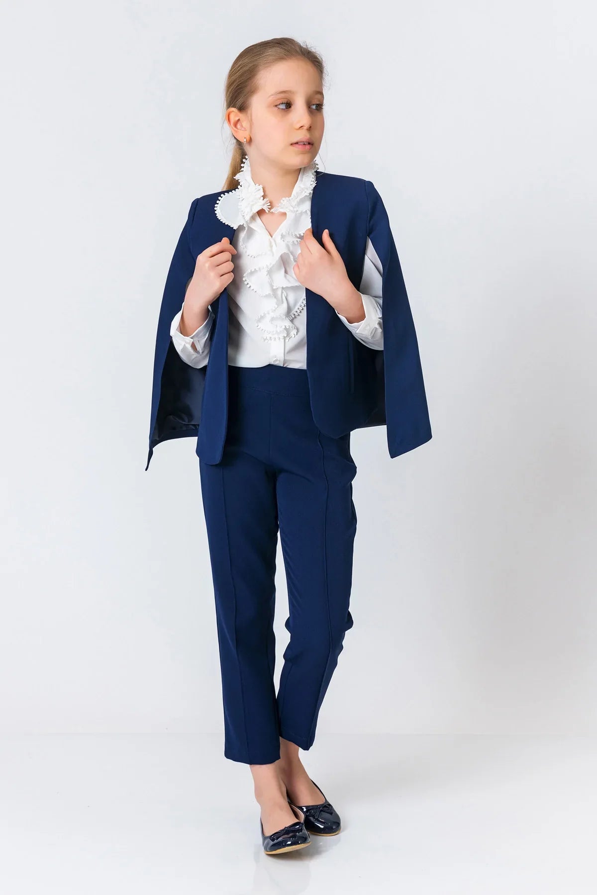 InCity Kids Girls Solid Sleeveless Open Front Jacket InCity Boys & Girls