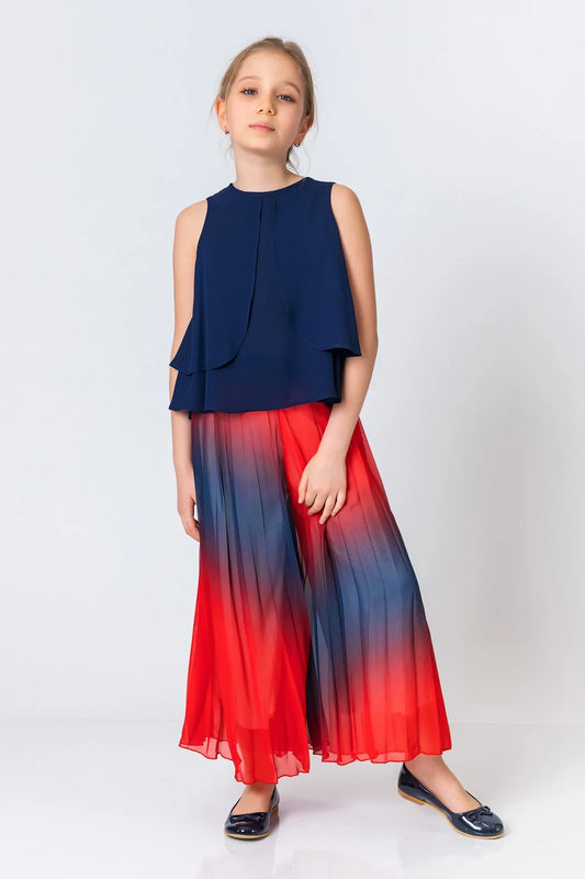 InCity Kids Girls Layered Scoop Neck Sleeveless Dress Blouse InCity Boys & Girls