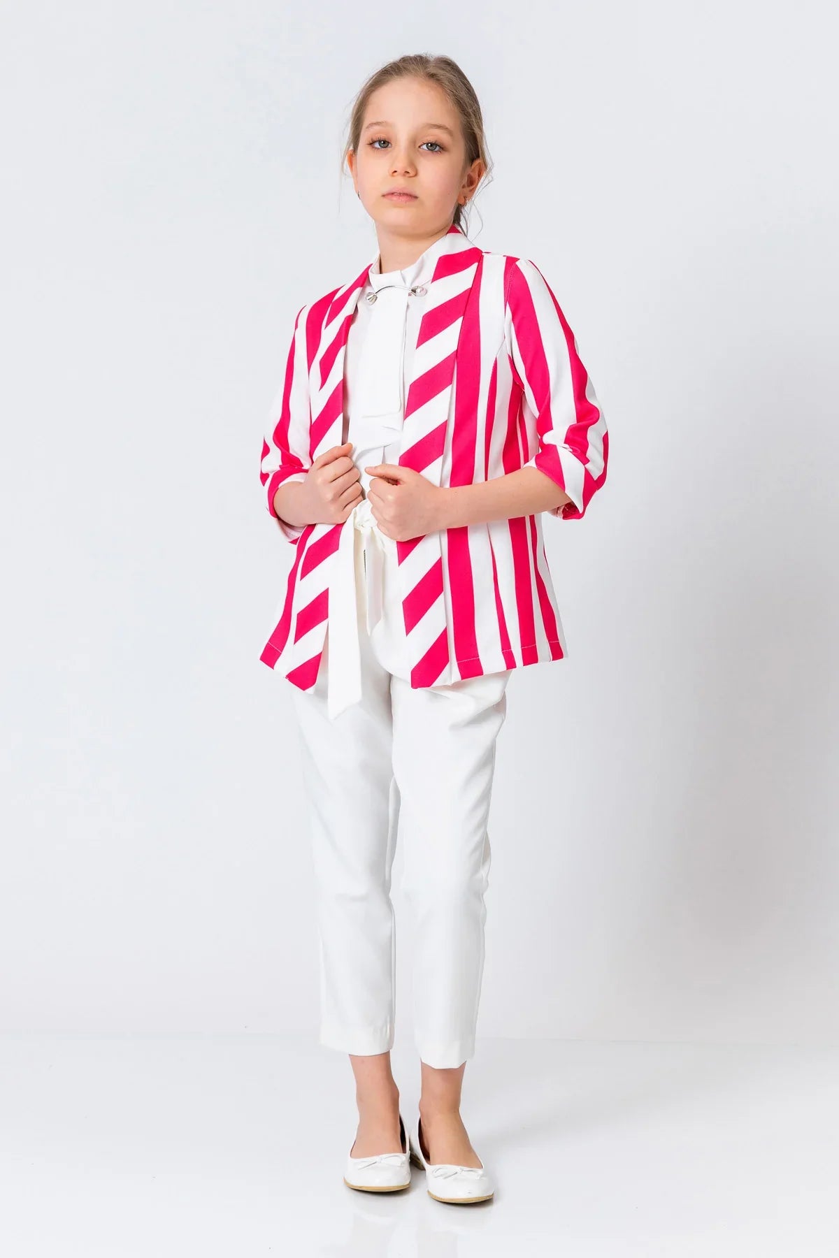 InCity Kids Girls Open Front 3/4 Sleeve Fashion Blazer InCity Boys & Girls