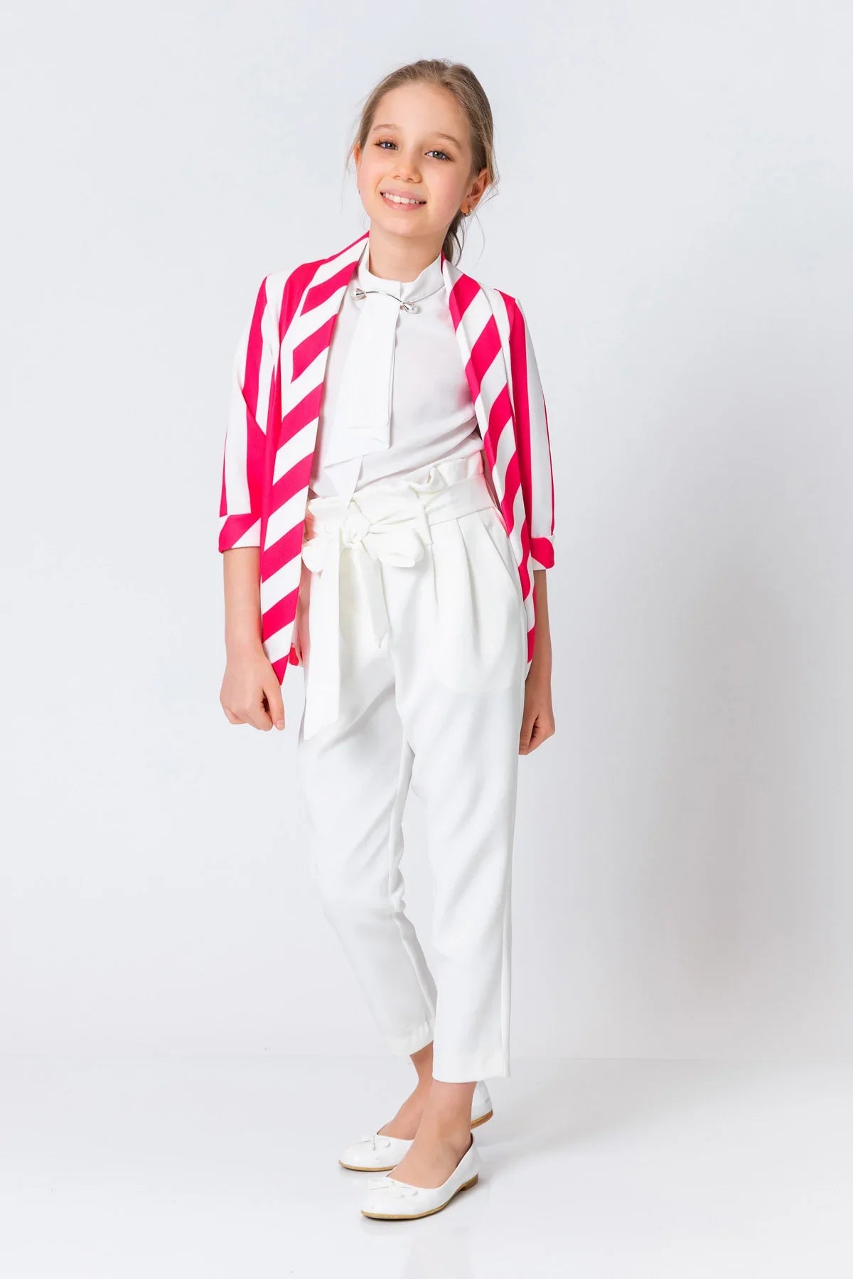 InCity Kids Girls Open Front 3/4 Sleeve Fashion Blazer InCity Boys & Girls