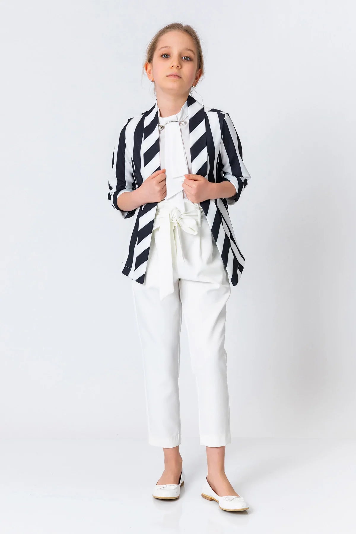 InCity Kids Girls Open Front 3/4 Sleeve Fashion Blazer InCity Boys & Girls