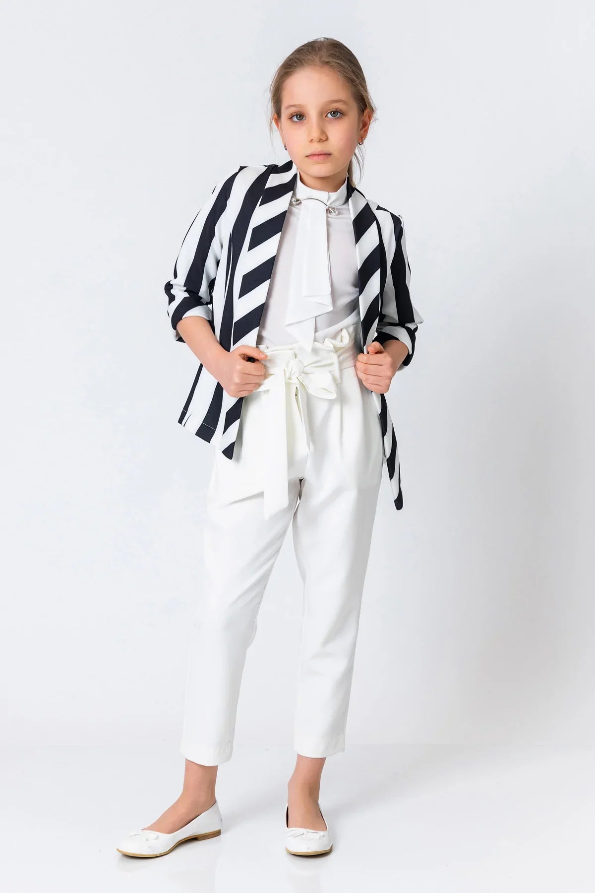 InCity Kids Girls Open Front 3/4 Sleeve Fashion Blazer InCity Boys & Girls