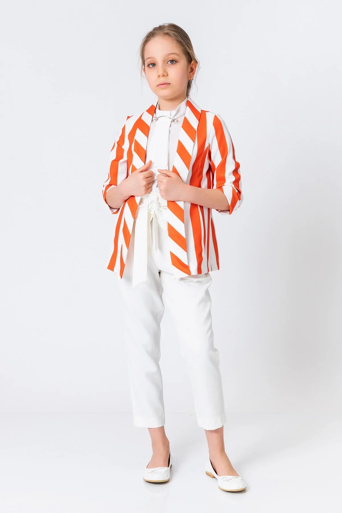 InCity Kids Girls Open Front 3/4 Sleeve Fashion Blazer InCity Boys & Girls