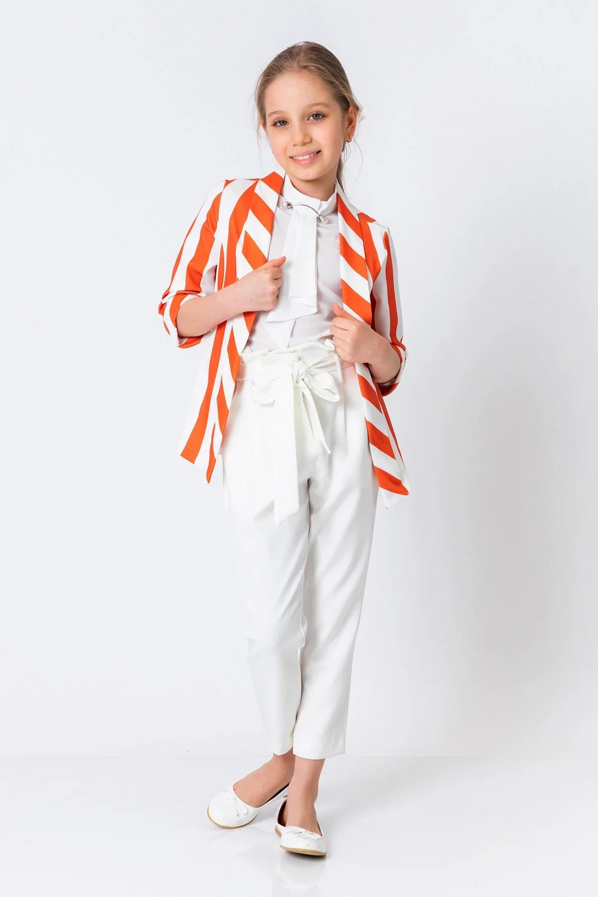 InCity Kids Girls Open Front 3/4 Sleeve Fashion Blazer InCity Boys & Girls