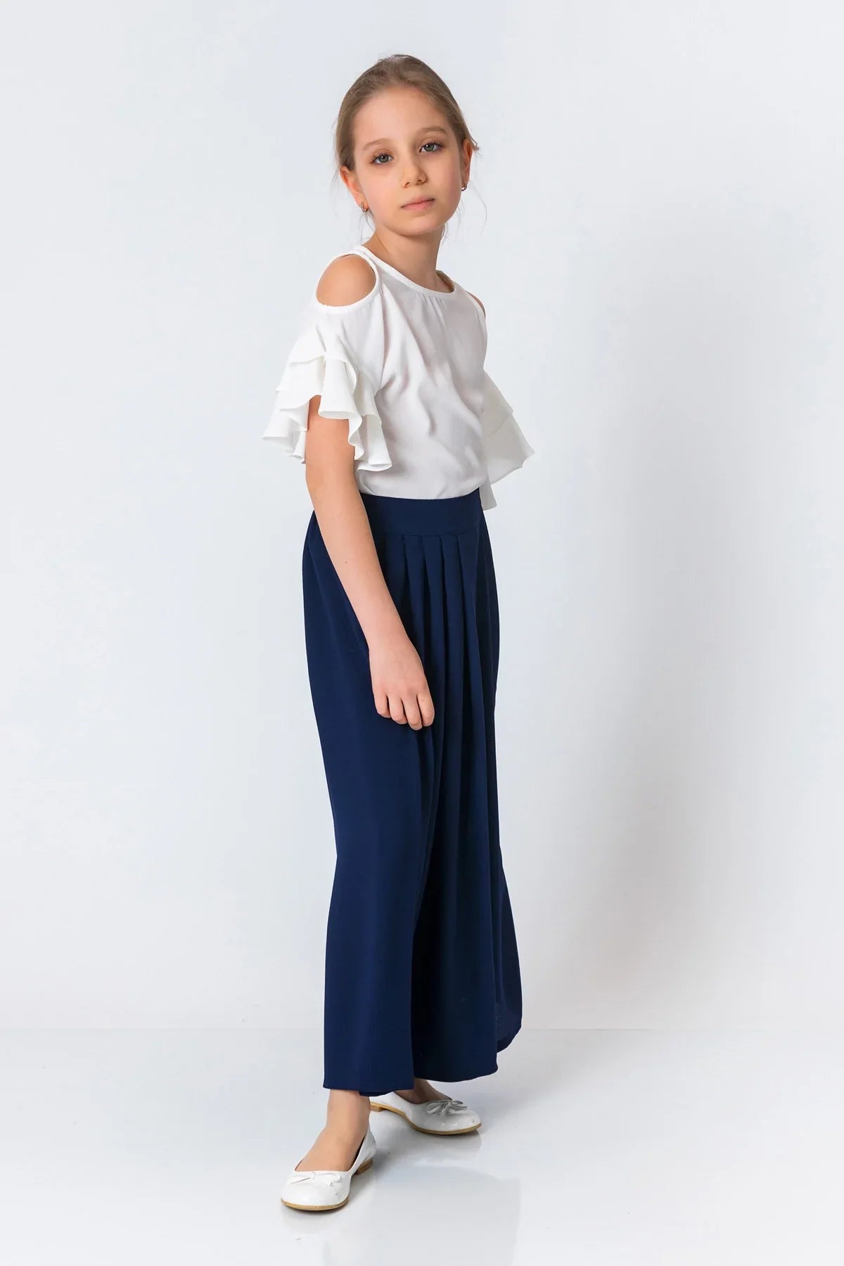 InCity Kids Girls Solid Wide Leg Pleated Dress Pants InCity Boys & Girls