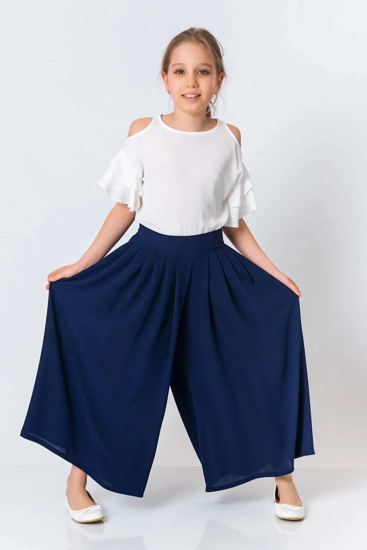 InCity Kids Girls Solid Wide Leg Pleated Dress Pants InCity Boys & Girls