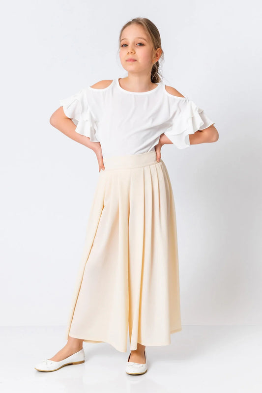 InCity Kids Girls Solid Wide Leg Pleated Dress Pants InCity Boys & Girls