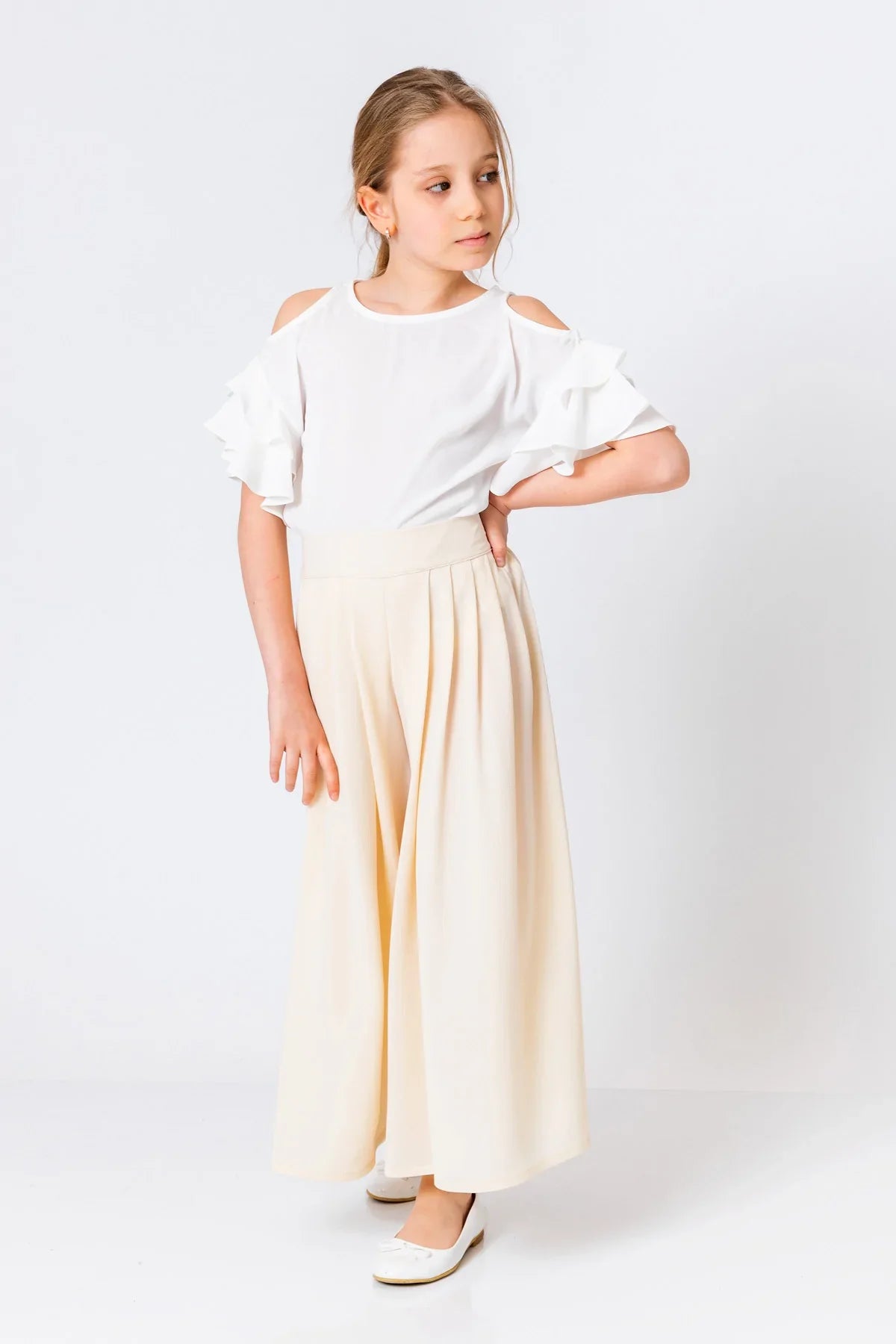 InCity Kids Girls Solid Wide Leg Pleated Dress Pants InCity Boys & Girls