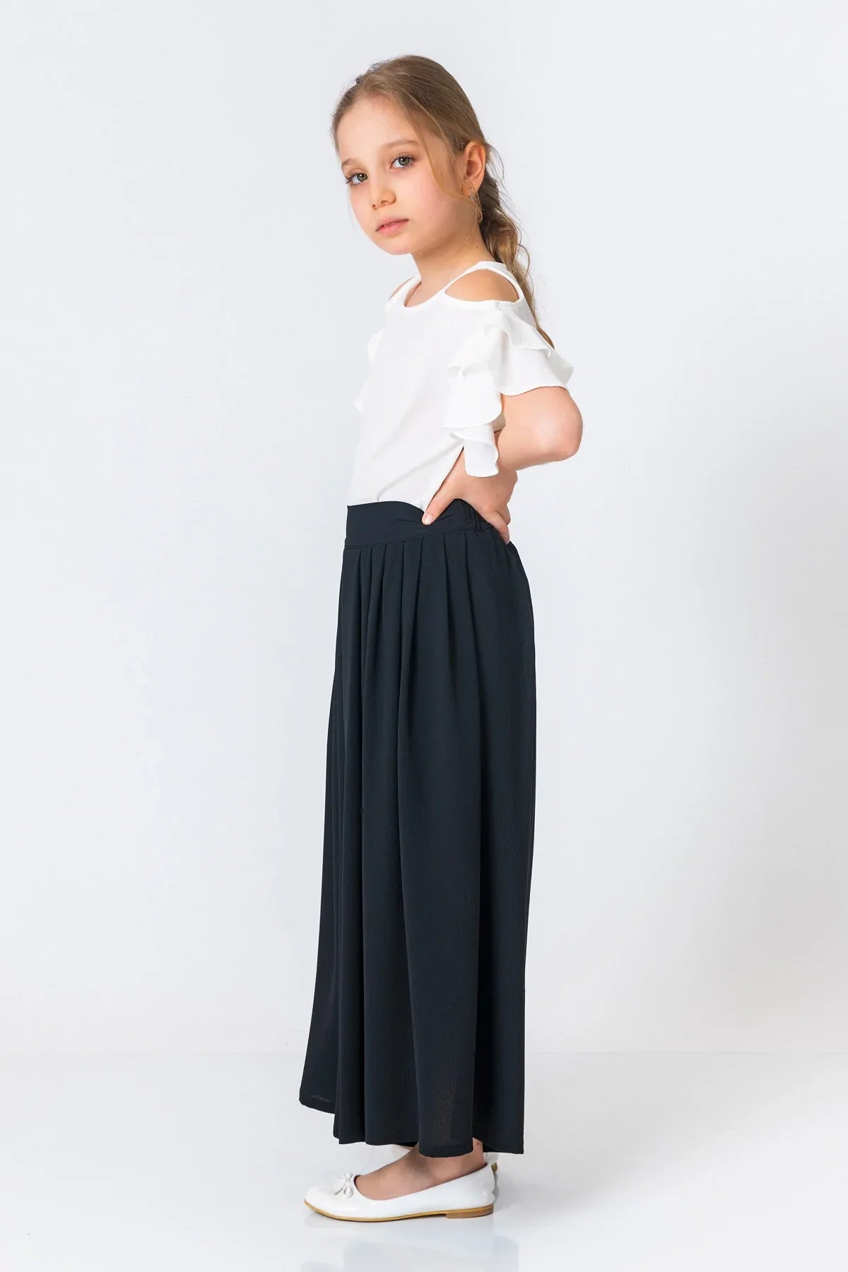 InCity Kids Girls Solid Wide Leg Pleated Dress Pants InCity Boys & Girls