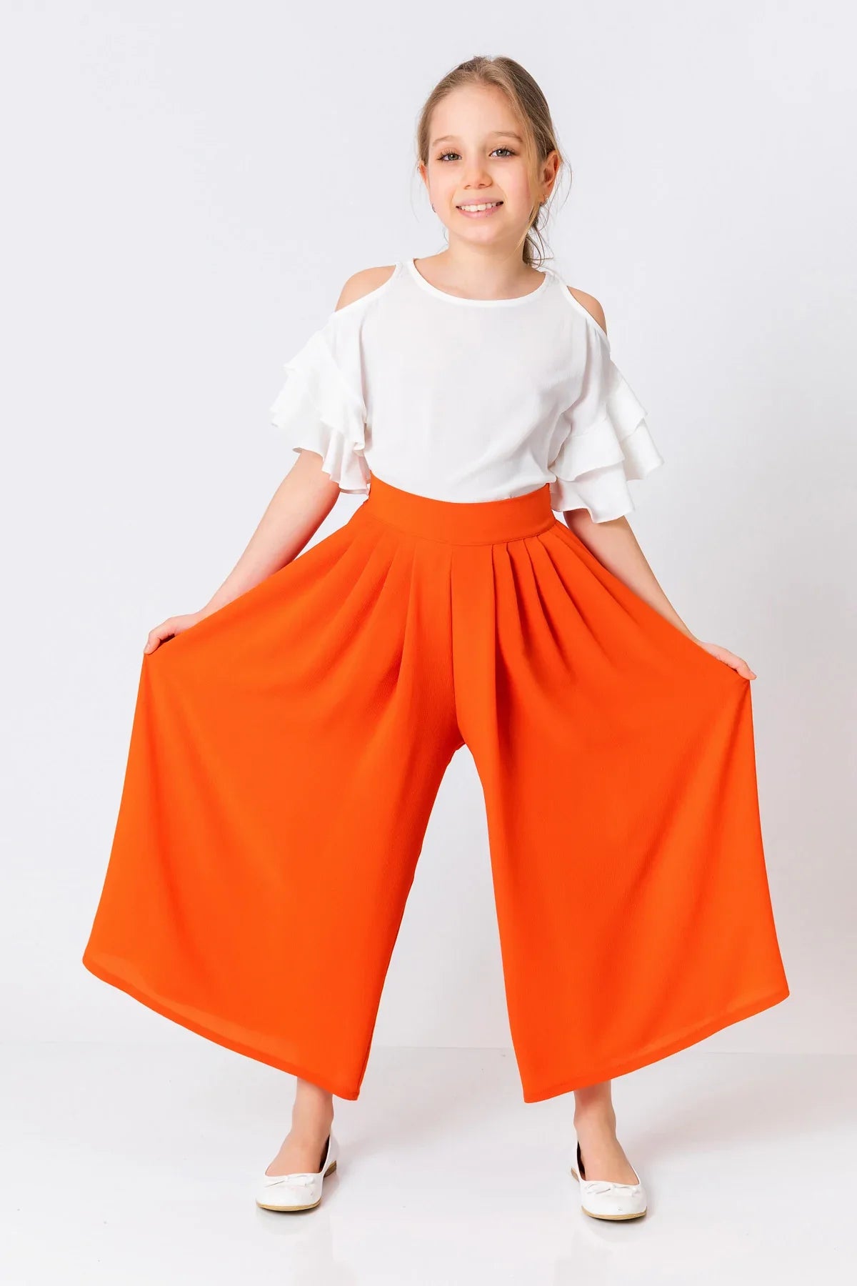 InCity Kids Girls Solid Wide Leg Pleated Dress Pants InCity Boys & Girls