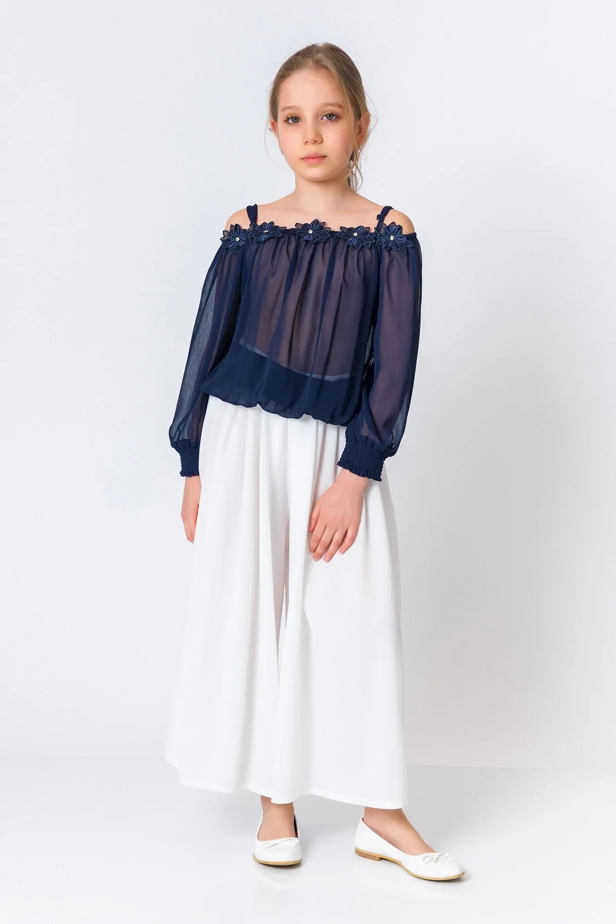 InCity Kids Girls Solid Wide Leg Pleated Dress Pants InCity Boys & Girls