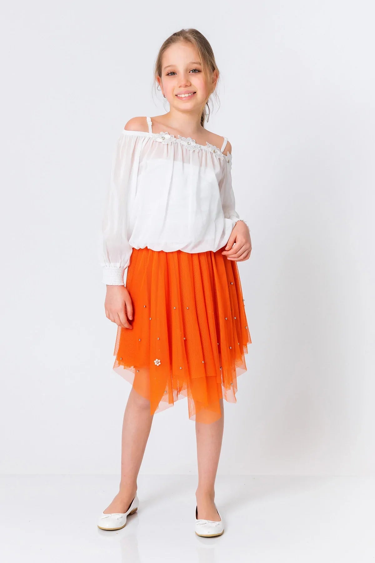 InCity Kids Girls Semi Transparent 2 Piece Fashion Blouse InCity Boys & Girls