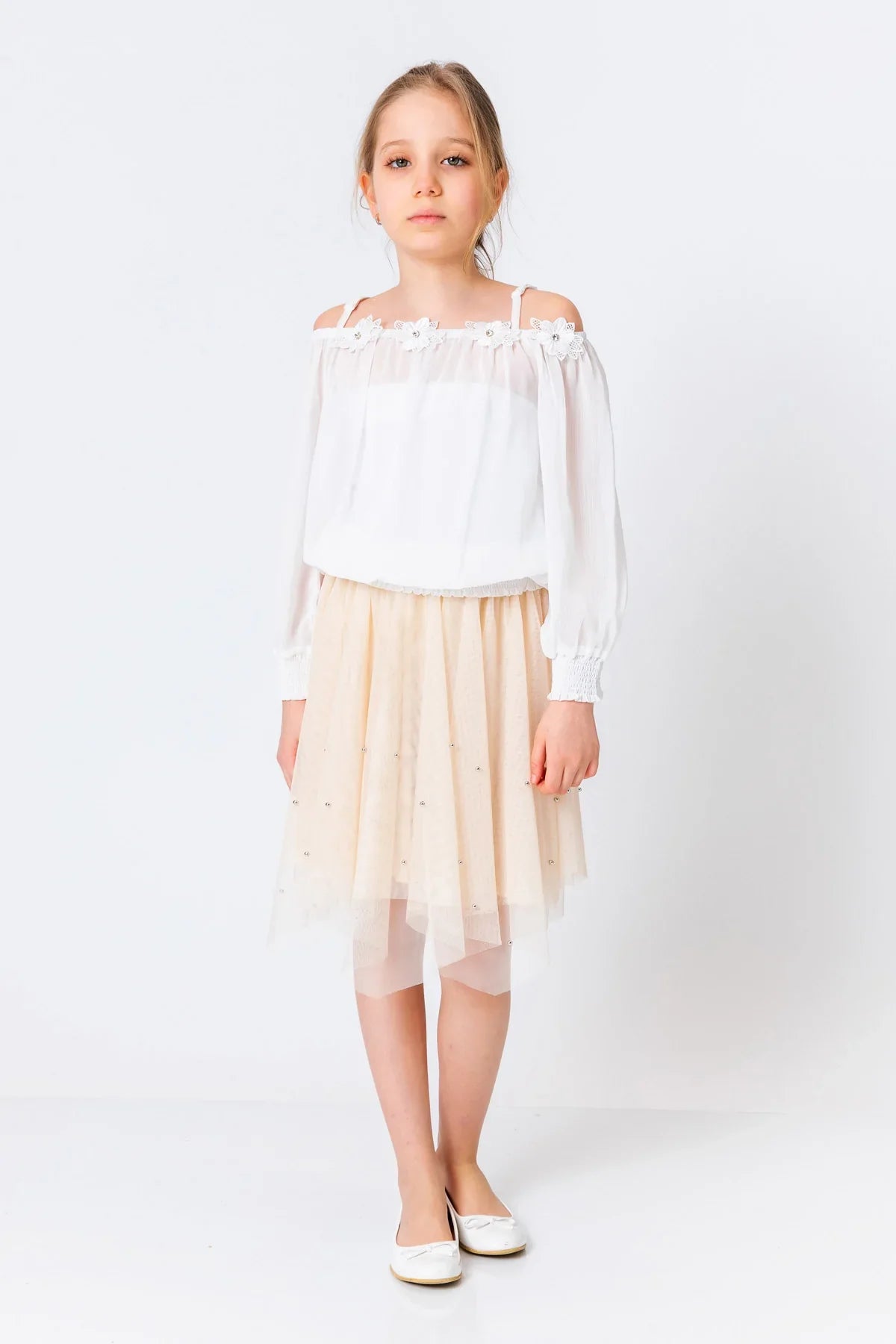 InCity Kids Girls Semi Transparent 2 Piece Fashion Blouse InCity Boys & Girls