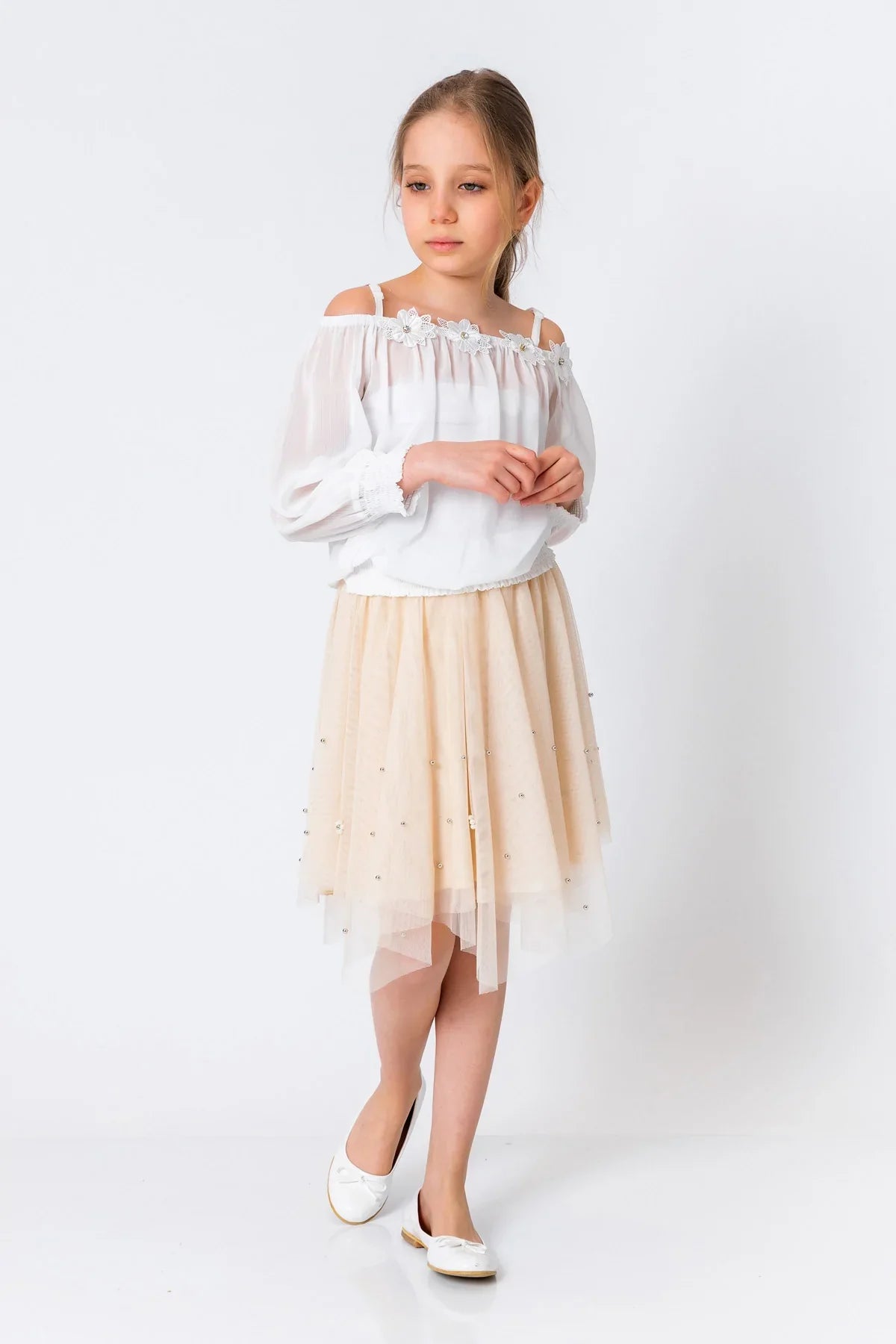 InCity Kids Girls Semi Transparent 2 Piece Fashion Blouse InCity Boys & Girls