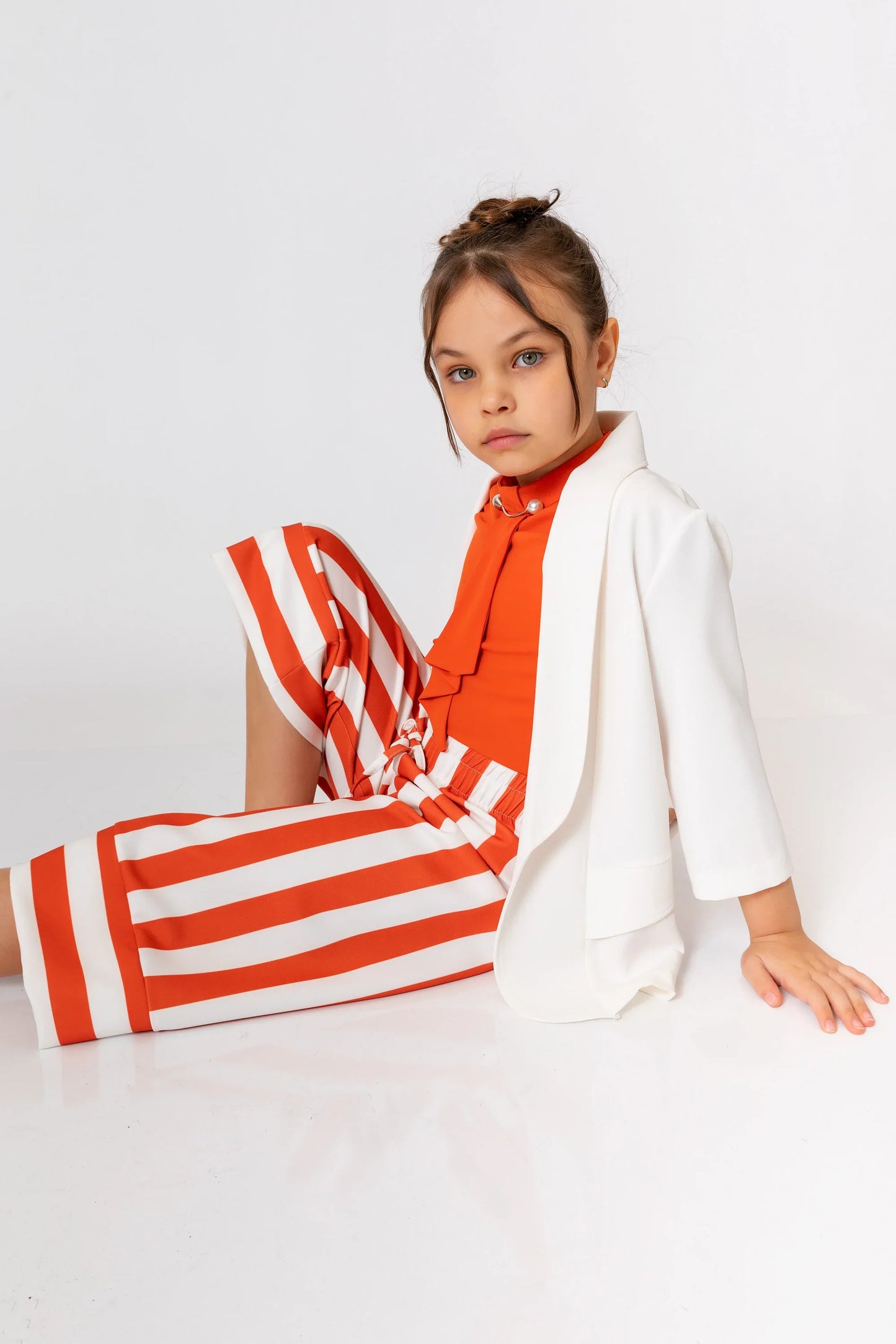 InCity Kids Girls Stripe Print Wide Leg Dress Pants InCity Boys & Girls