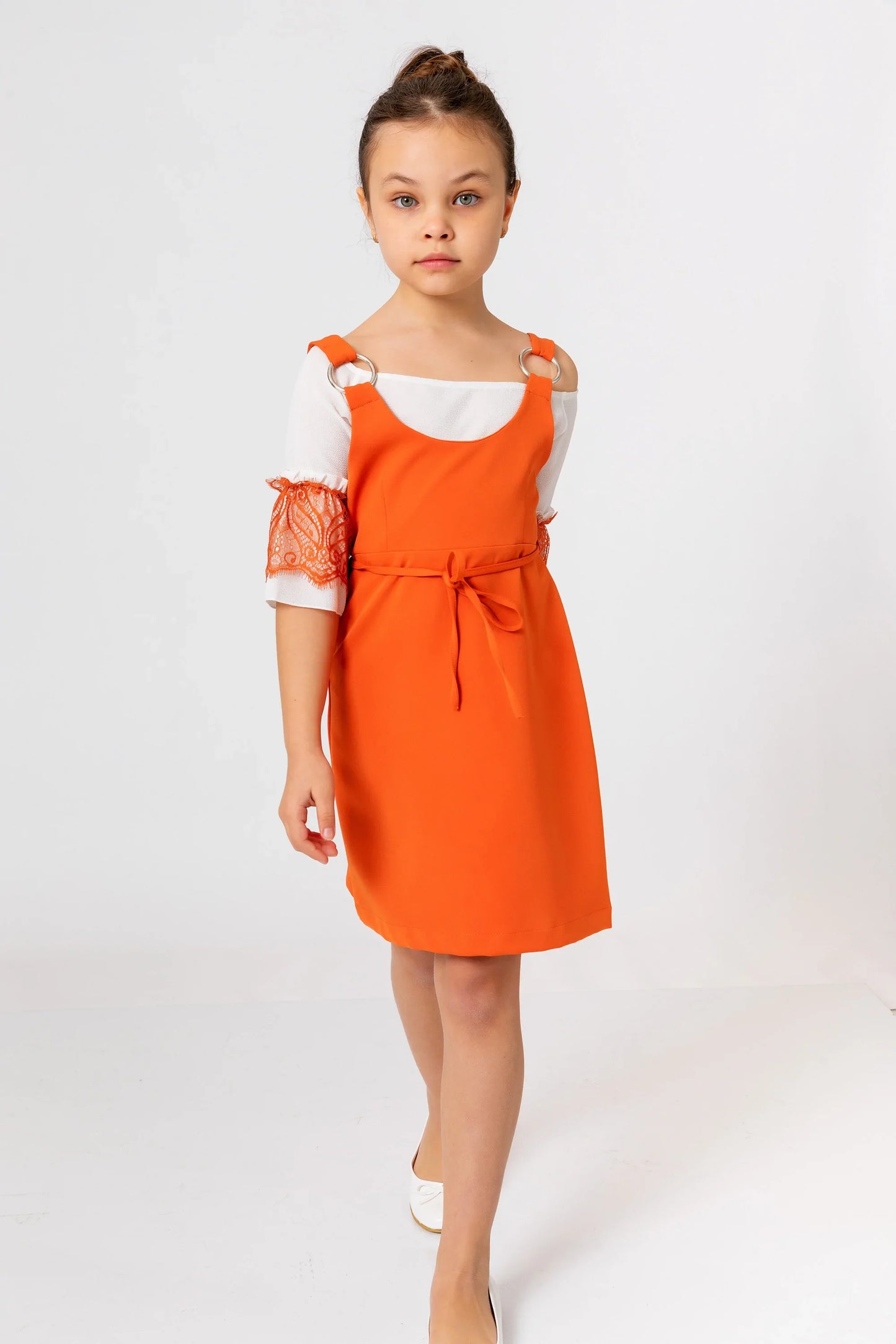 InCity Kids Girls Two Piece 3/4 Lace Sleeve Fashion Dress InCity Boys & Girls