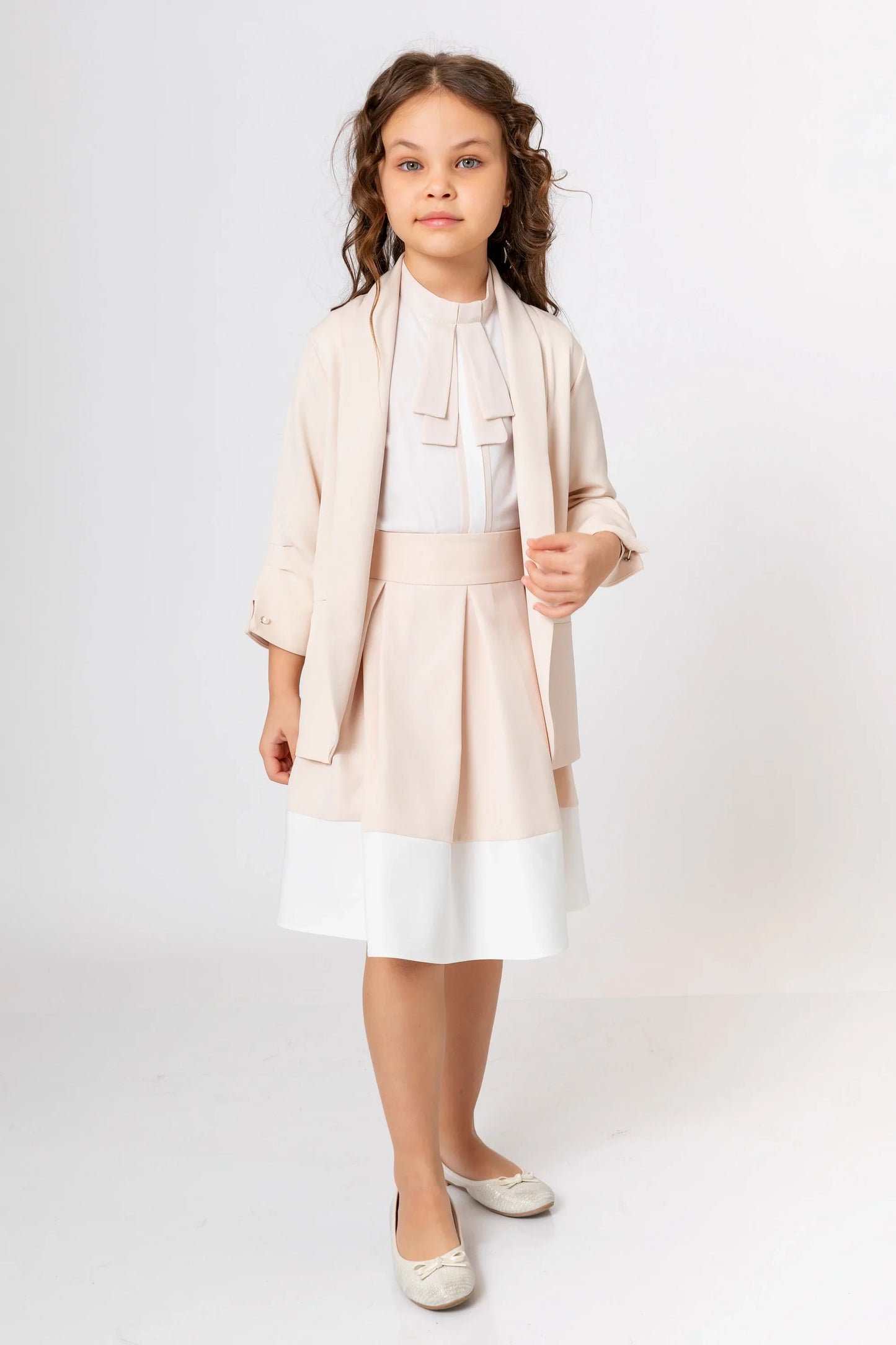 InCity Kids Girls 3/4 Sleeve Open Front Blazer Cardigan InCity Boys & Girls