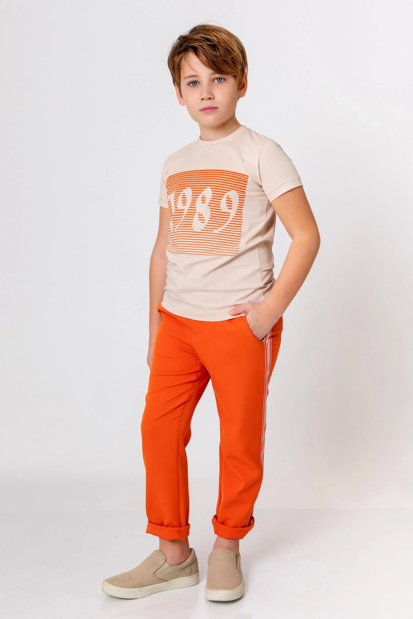 InCity Kids Boys Elastic Waist Straight Leg Pants InCity Boys & Girls