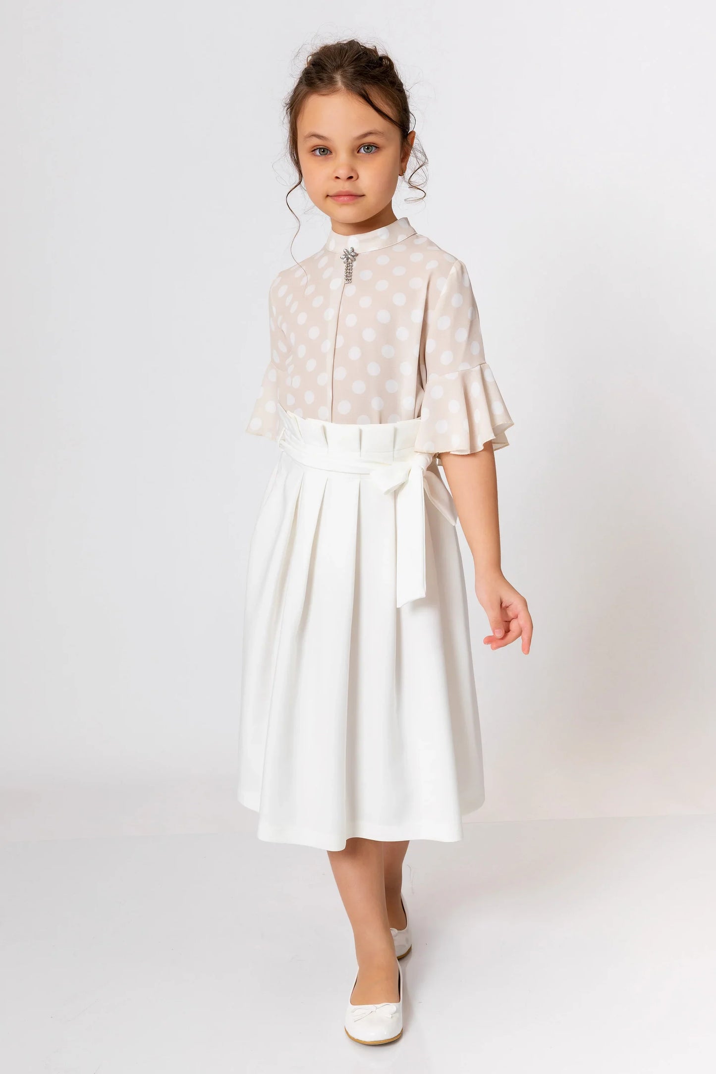 InCity Kids Girls Pleated Belted Midi Skirt InCity Boys & Girls