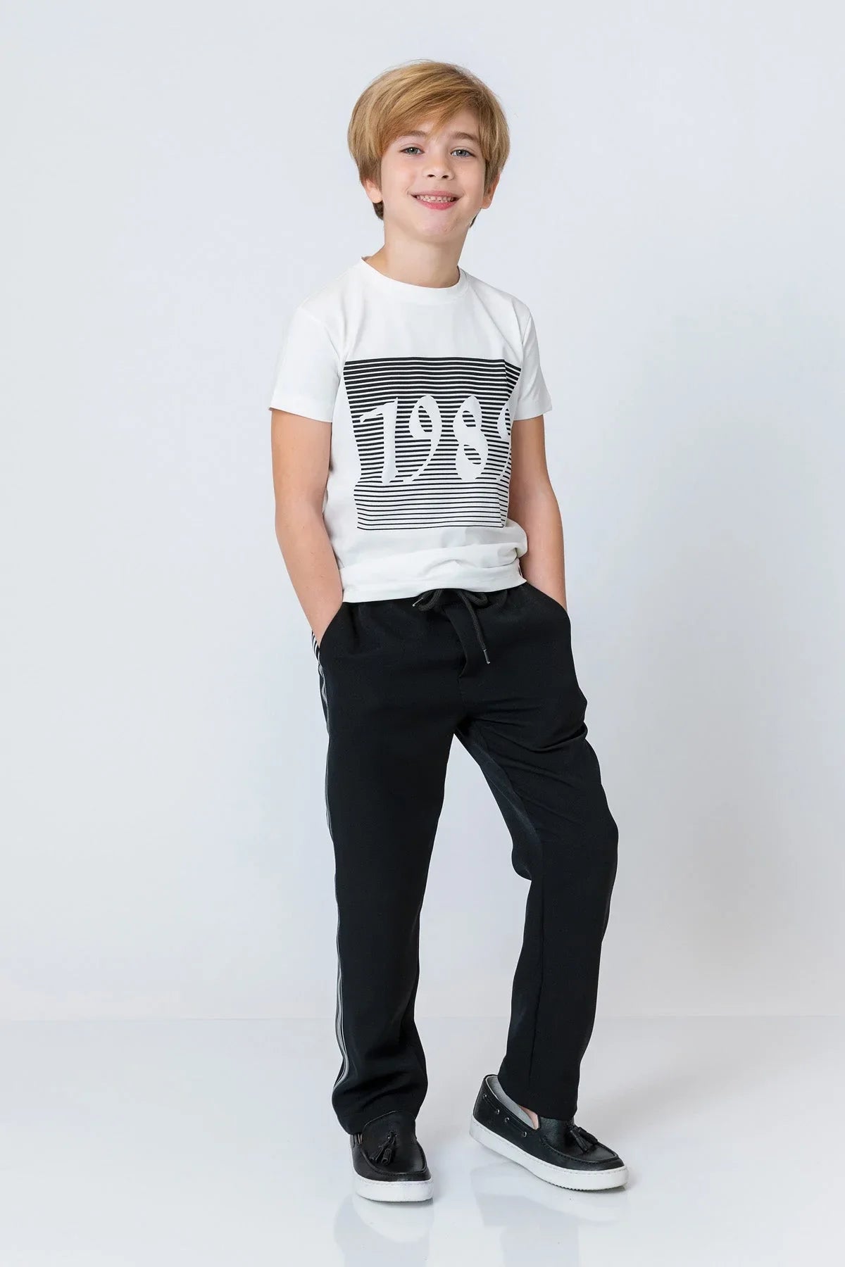 InCity Kids Boys Elastic Waist Straight Leg Pants InCity Boys & Girls