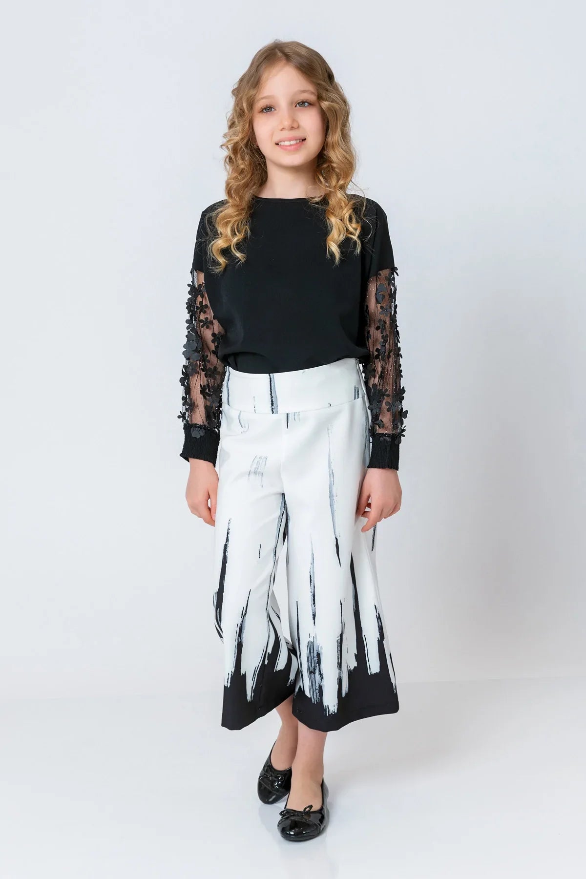 InCity Kids Girls Wide Leg Printed Fashion Dress Pants InCity Boys & Girls