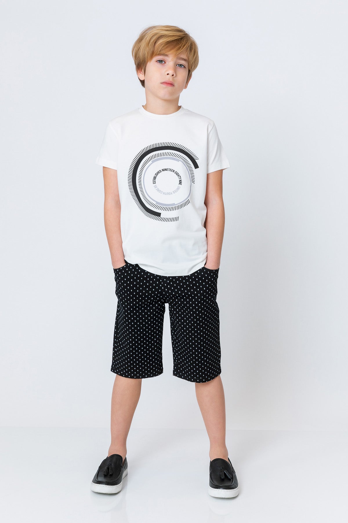 InCity Kids Boys Straight Leg Diamond Dress Shorts InCity Boys & Girls