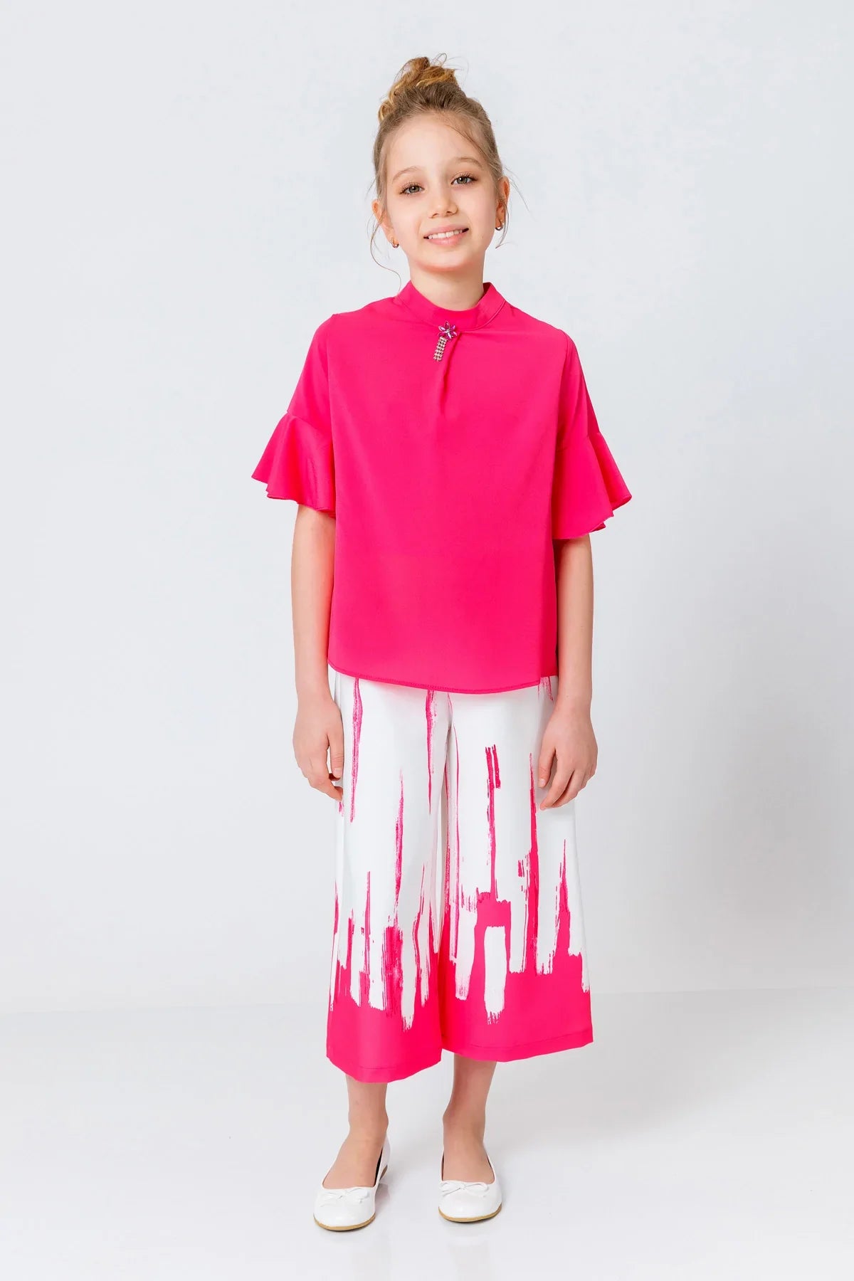 InCity Kids Girls Wide Leg Printed Fashion Dress Pants InCity Boys & Girls