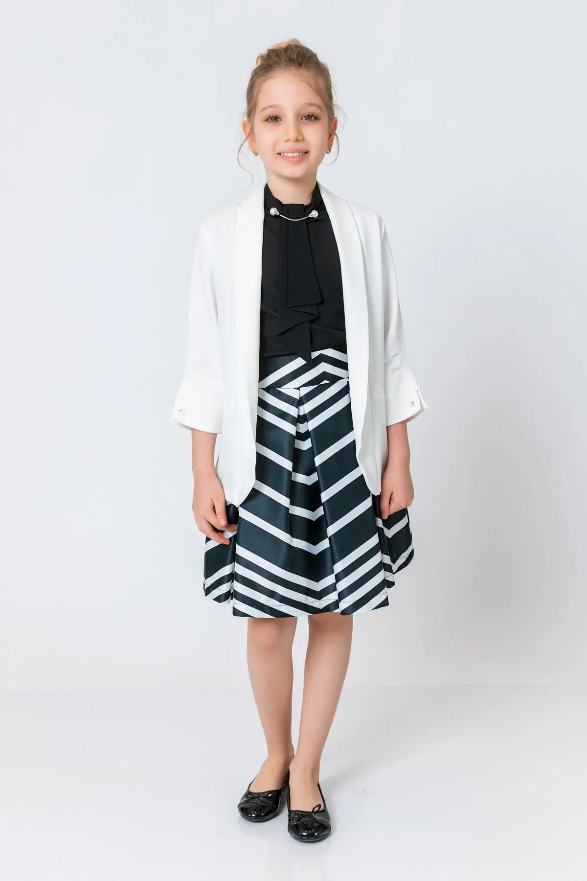 InCity Kids Girls Open Front 3/4 Sleeve Dress Jacket InCity Boys & Girls