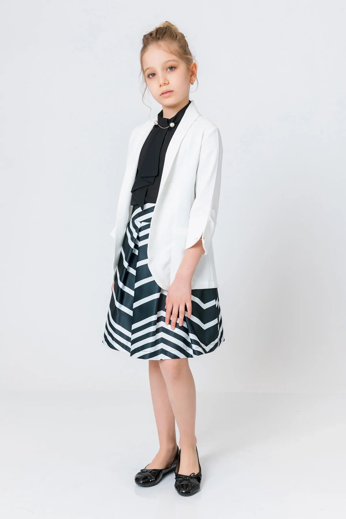 InCity Kids Girls Open Front 3/4 Sleeve Dress Jacket InCity Boys & Girls