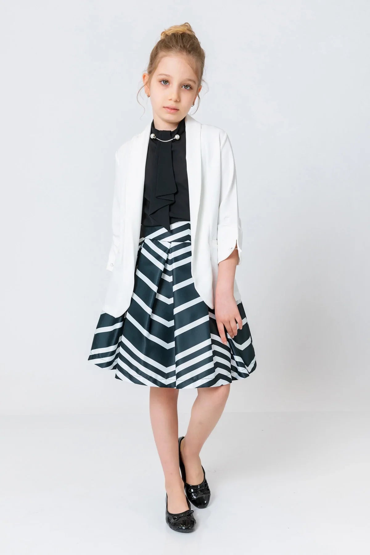 InCity Kids Girls Open Front 3/4 Sleeve Dress Jacket InCity Boys & Girls