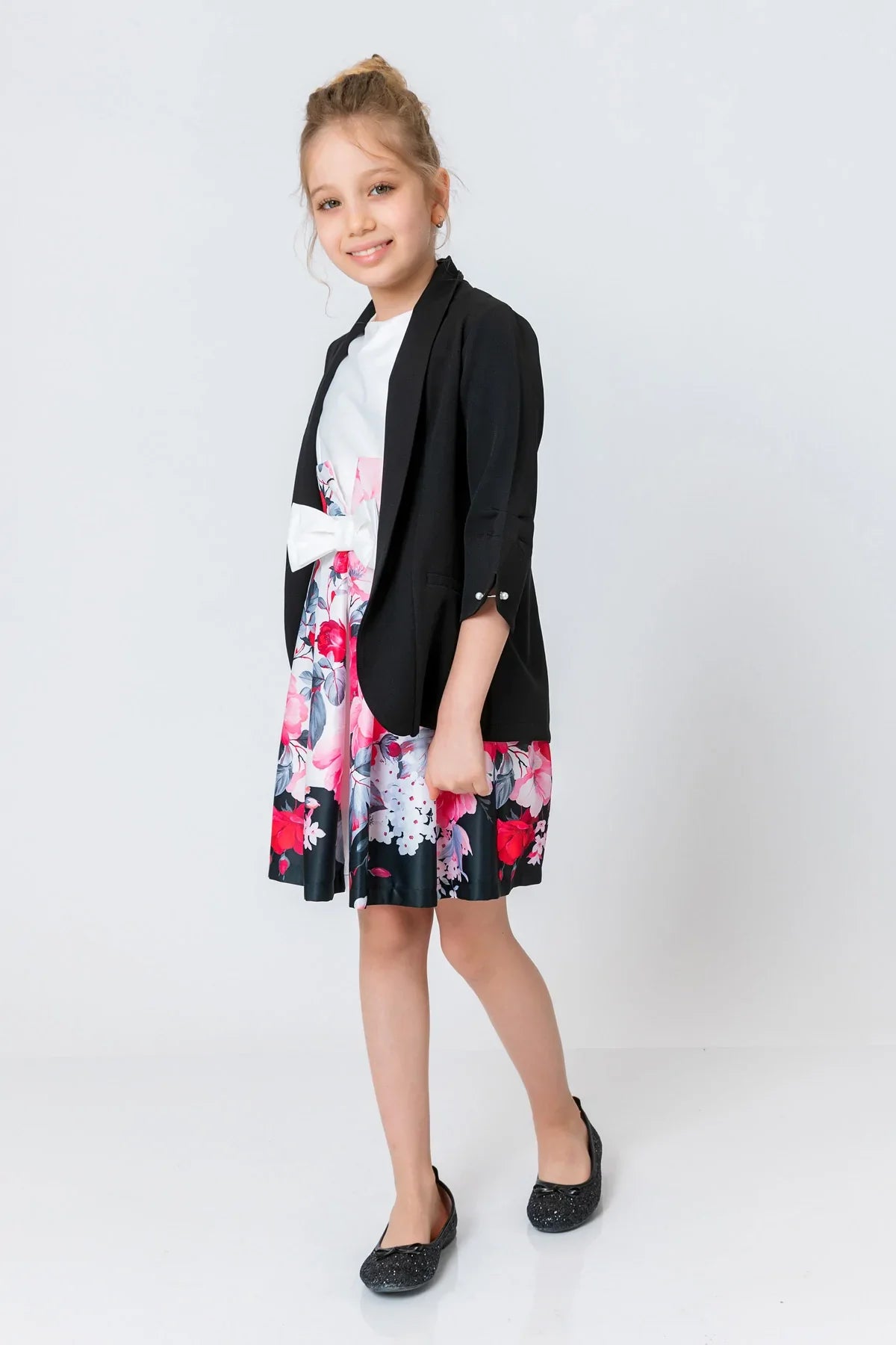 InCity Kids Girls Open Front 3/4 Sleeve Dress Jacket InCity Boys & Girls