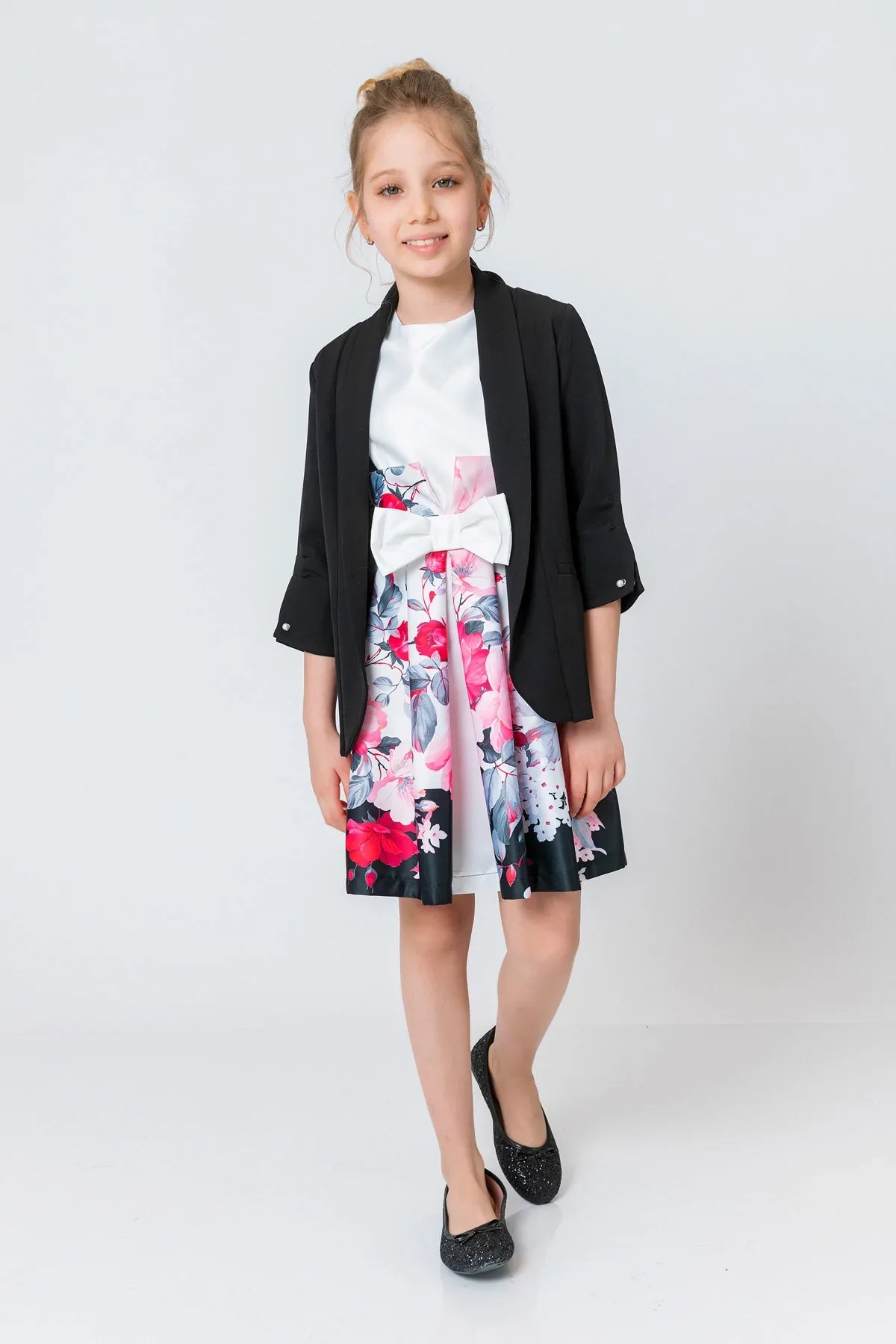 InCity Kids Girls Open Front 3/4 Sleeve Dress Jacket InCity Boys & Girls