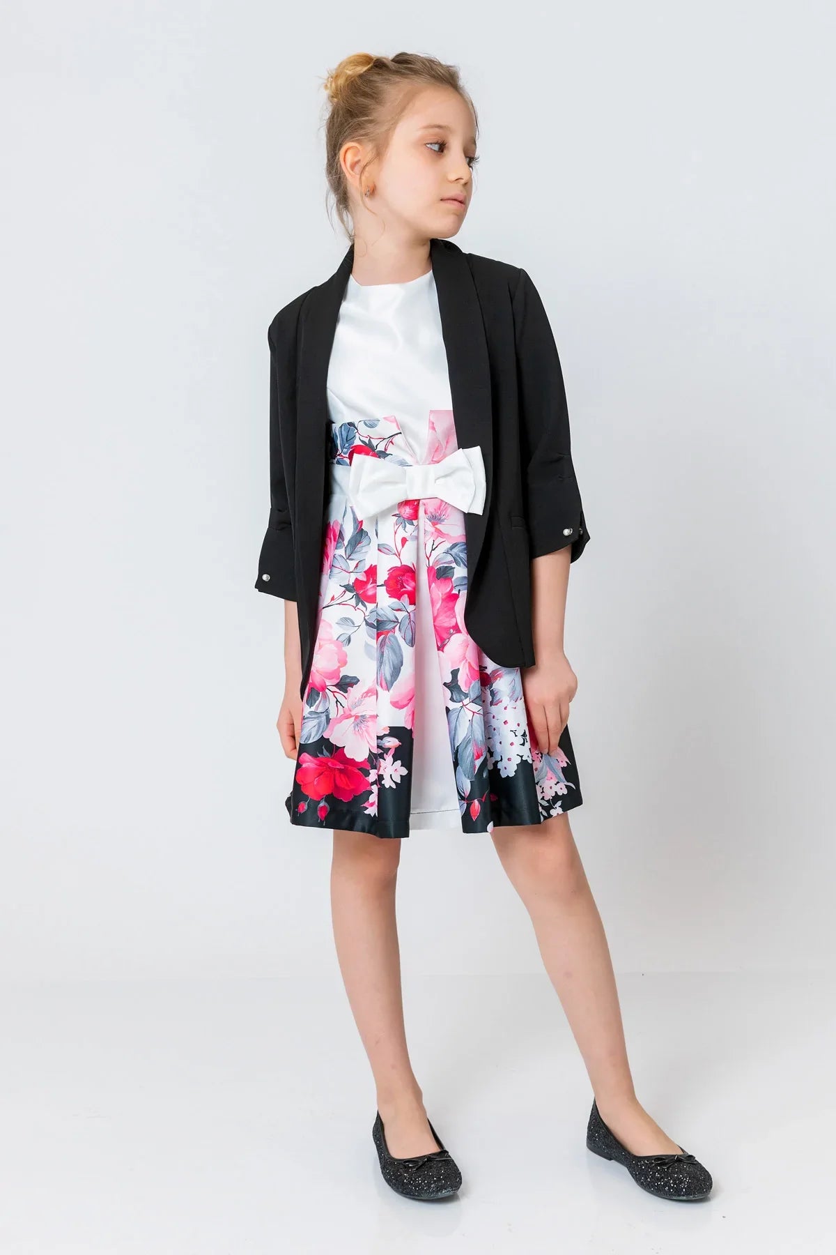 InCity Kids Girls Open Front 3/4 Sleeve Dress Jacket InCity Boys & Girls