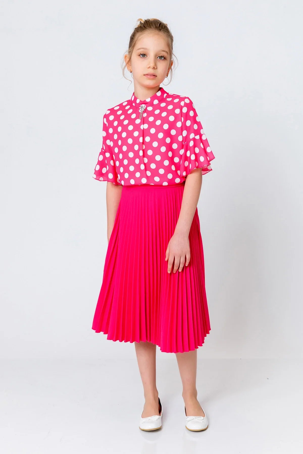 InCity Kids Girls Polka Dot Dress Blouse InCity Boys & Girls