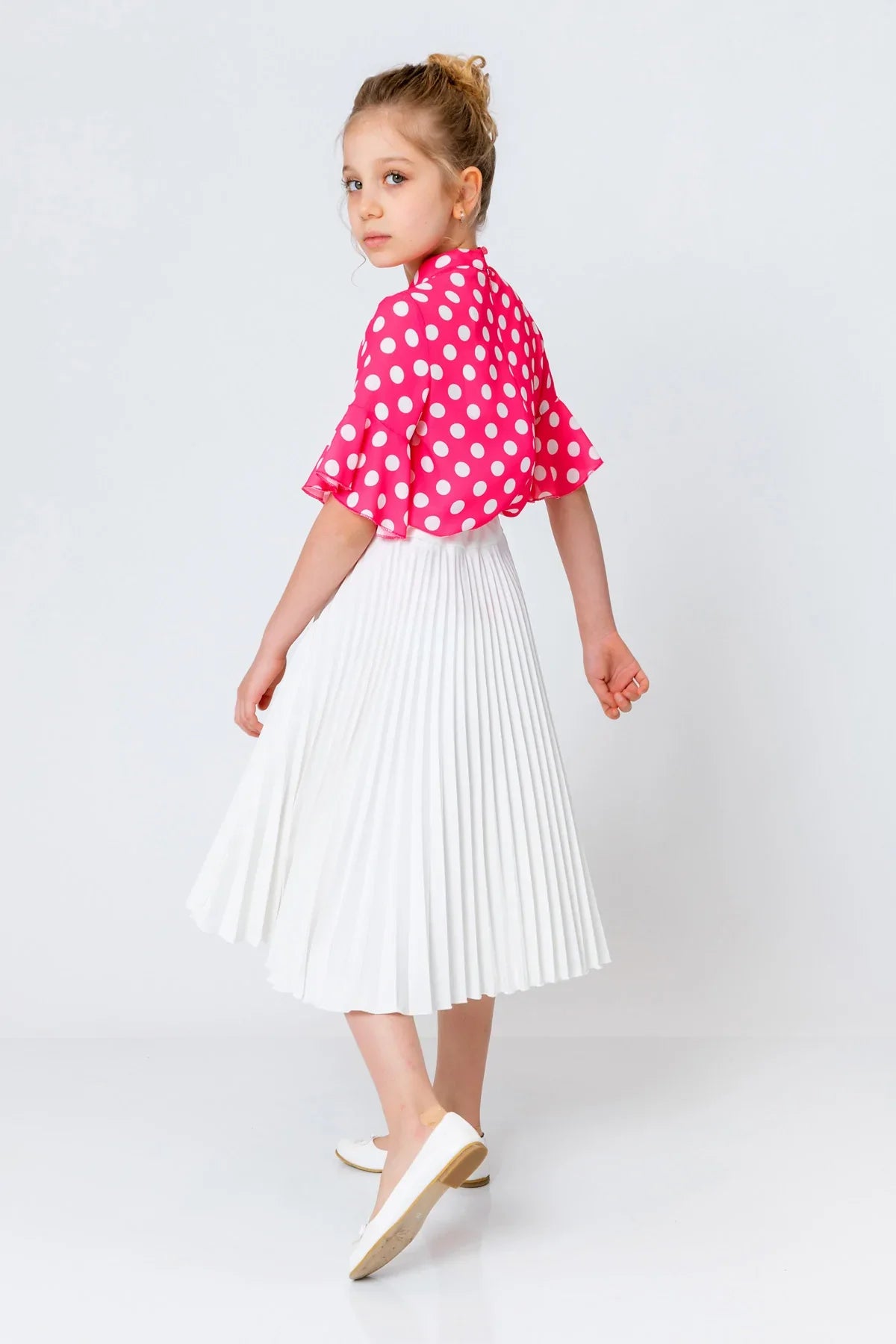 InCity Kids Girls Polka Dot Dress Blouse InCity Boys & Girls