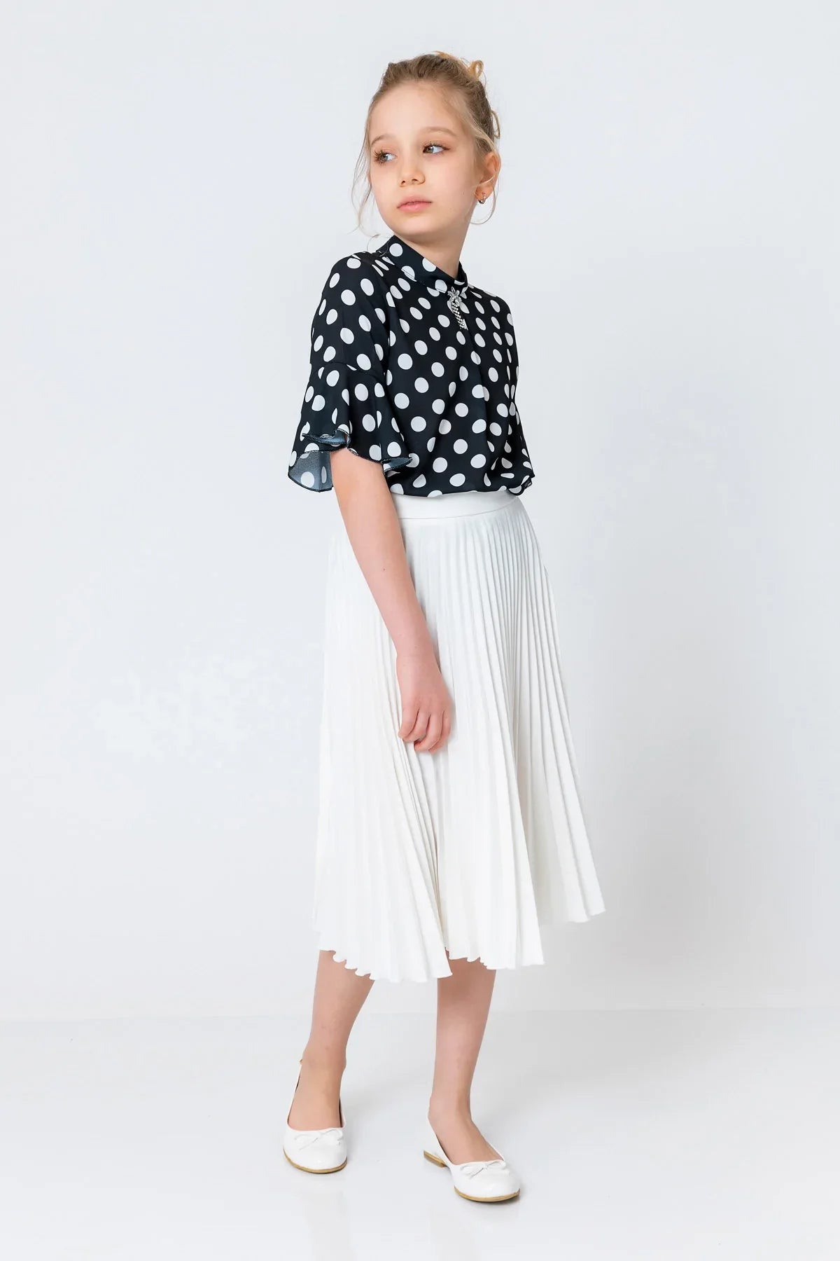 InCity Kids Girls Polka Dot Dress Blouse InCity Boys & Girls