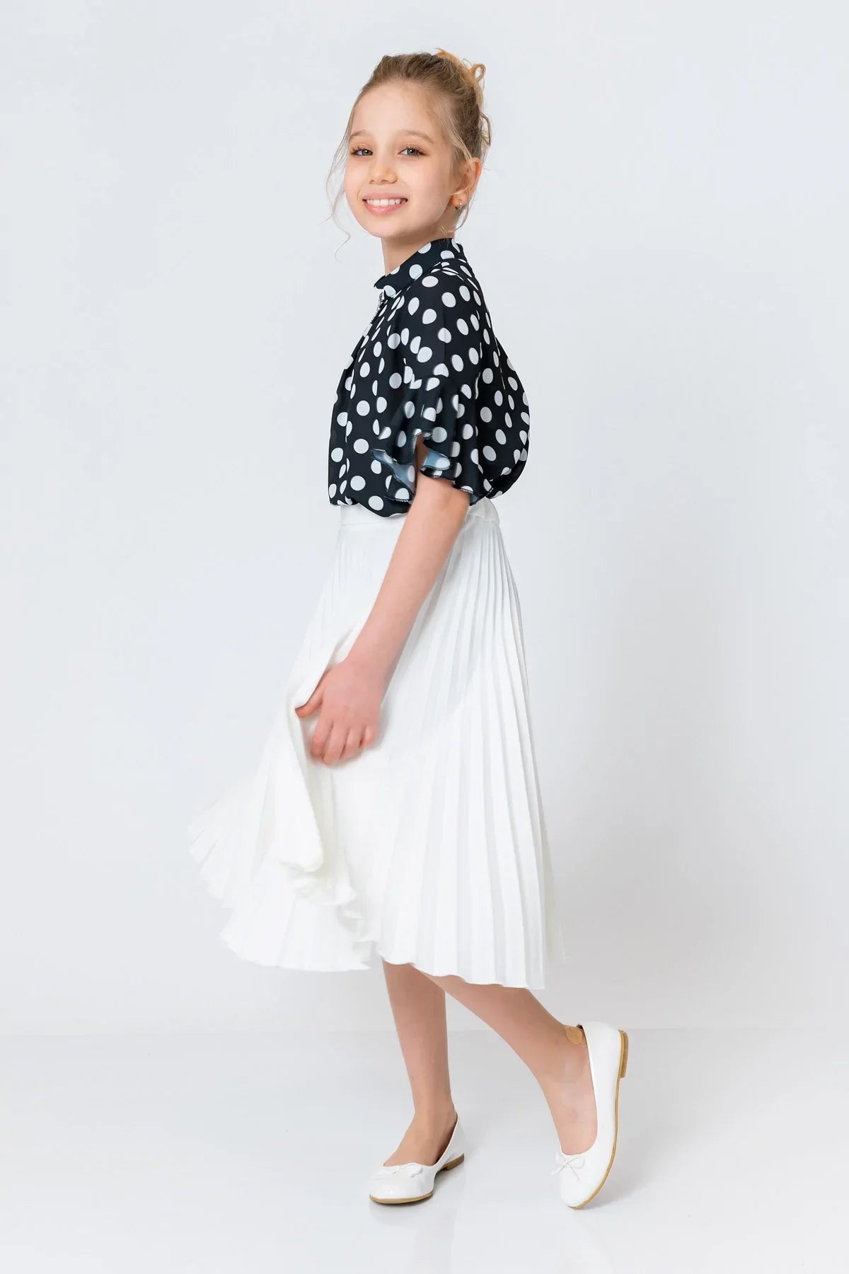 InCity Kids Girls Polka Dot Dress Blouse InCity Boys & Girls