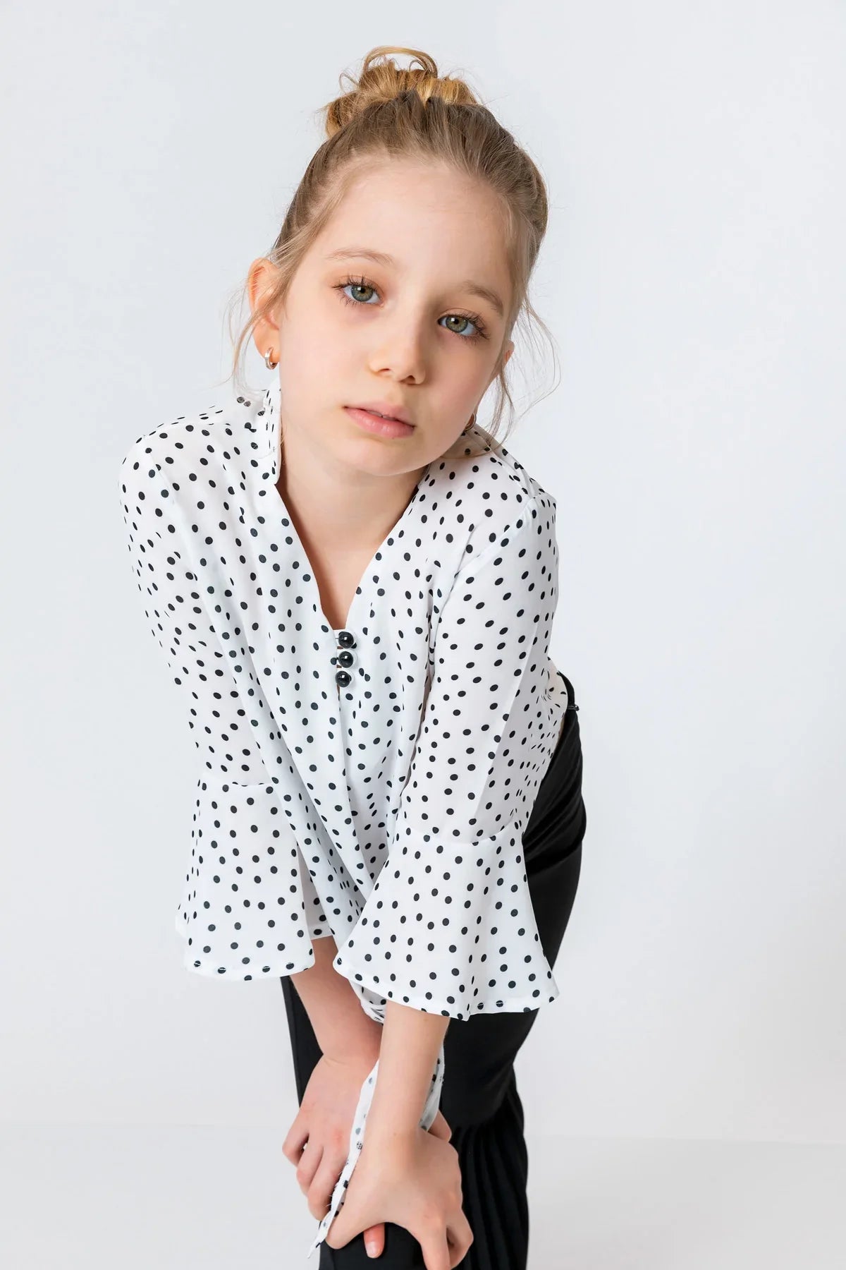 InCity Kids Girls Solid Flare Pleated Pants InCity Boys & Girls