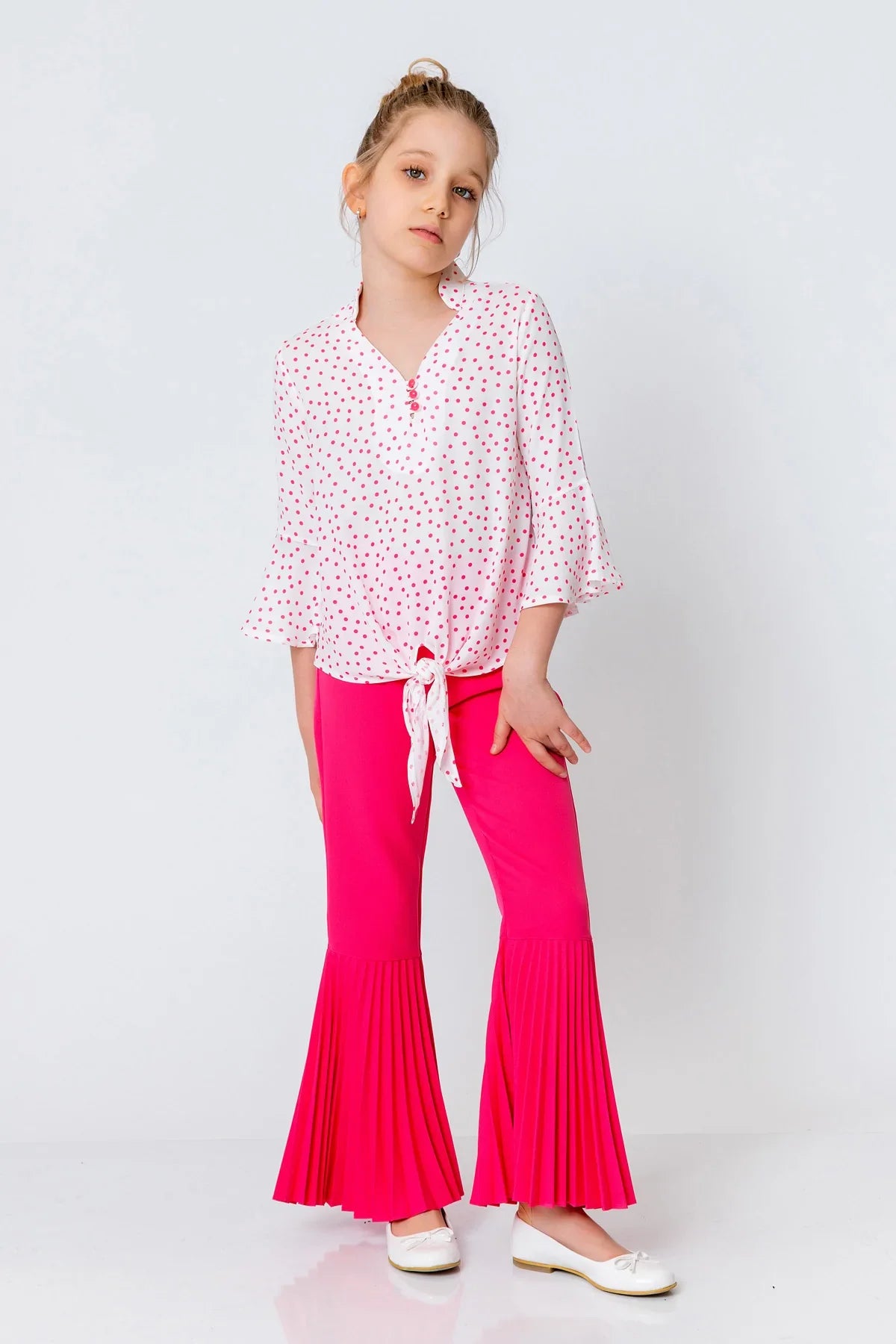 InCity Kids Girls Solid Flare Pleated Pants InCity Boys & Girls