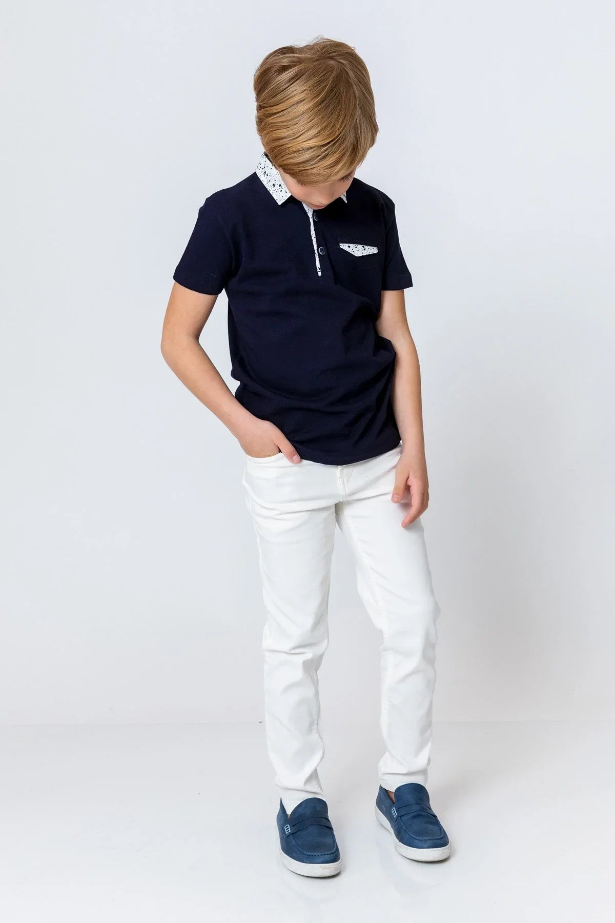 InCity Kids Boys Button Short Sleeve Collared Polo Shirt InCity Boys & Girls