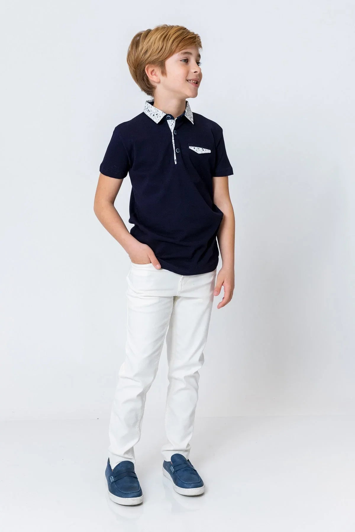 InCity Kids Boys Button Short Sleeve Collared Polo Shirt InCity Boys & Girls