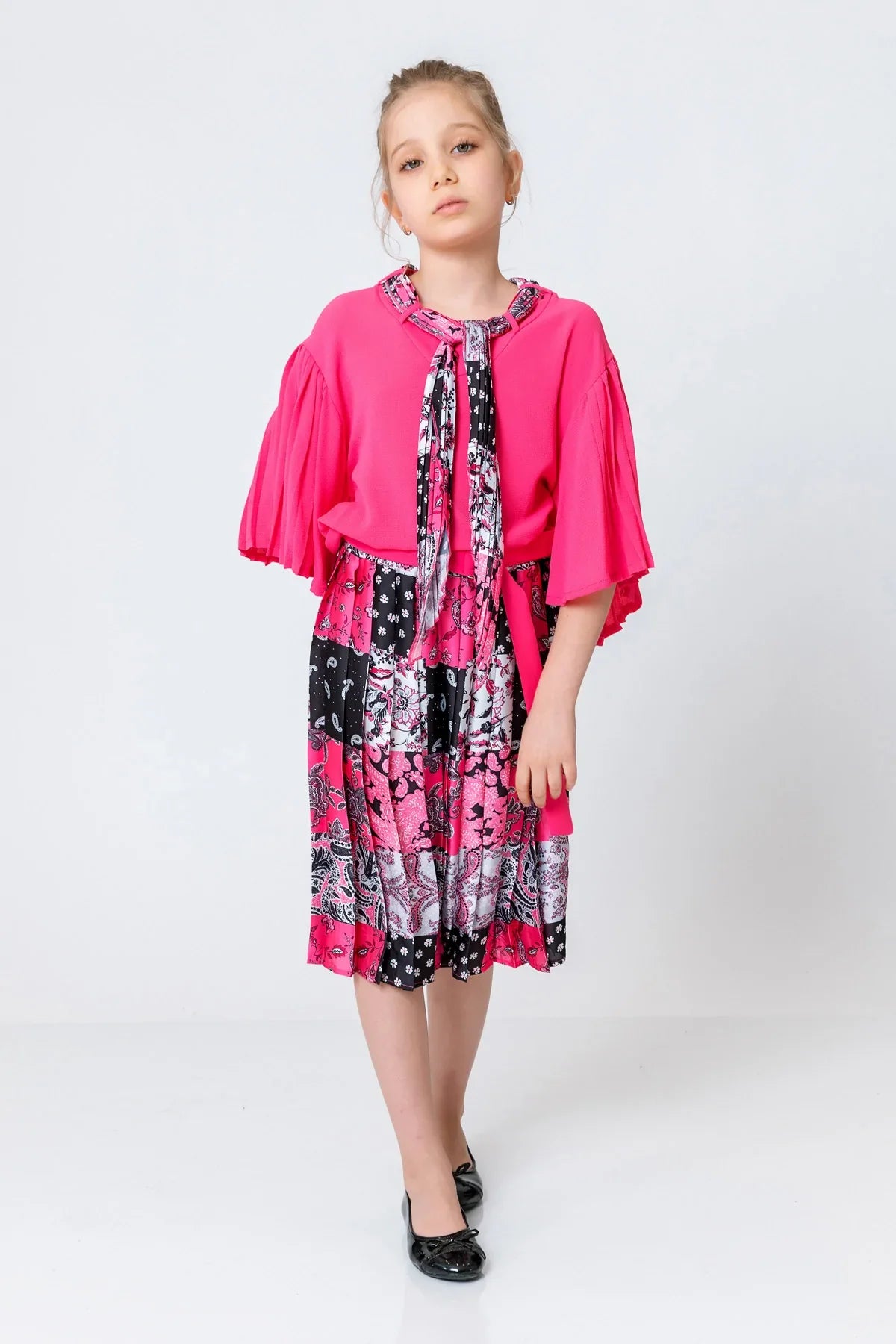 InCity Kids Girls Boho Belted Midi Skirt InCity Boys & Girls