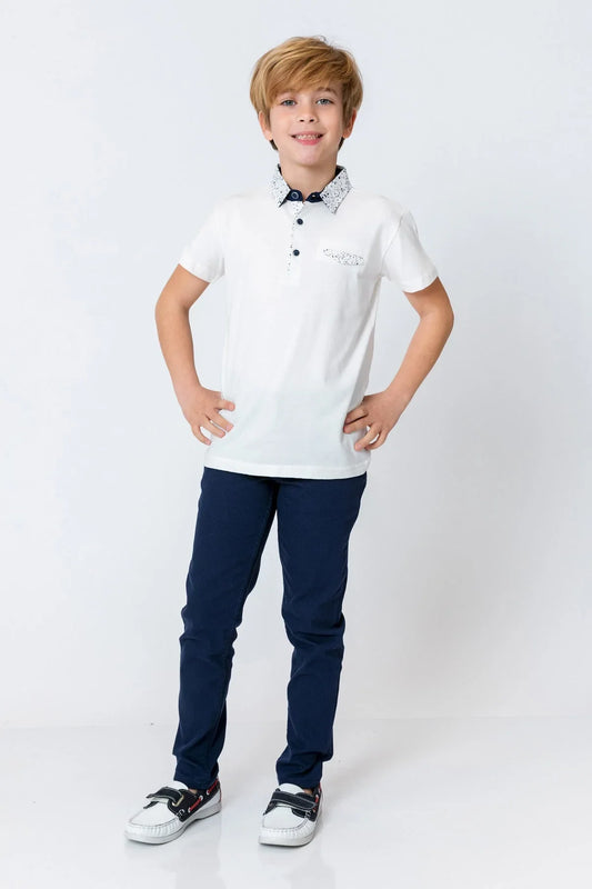 InCity Kids Boys Button Short Sleeve Collared Polo Shirt InCity Boys & Girls