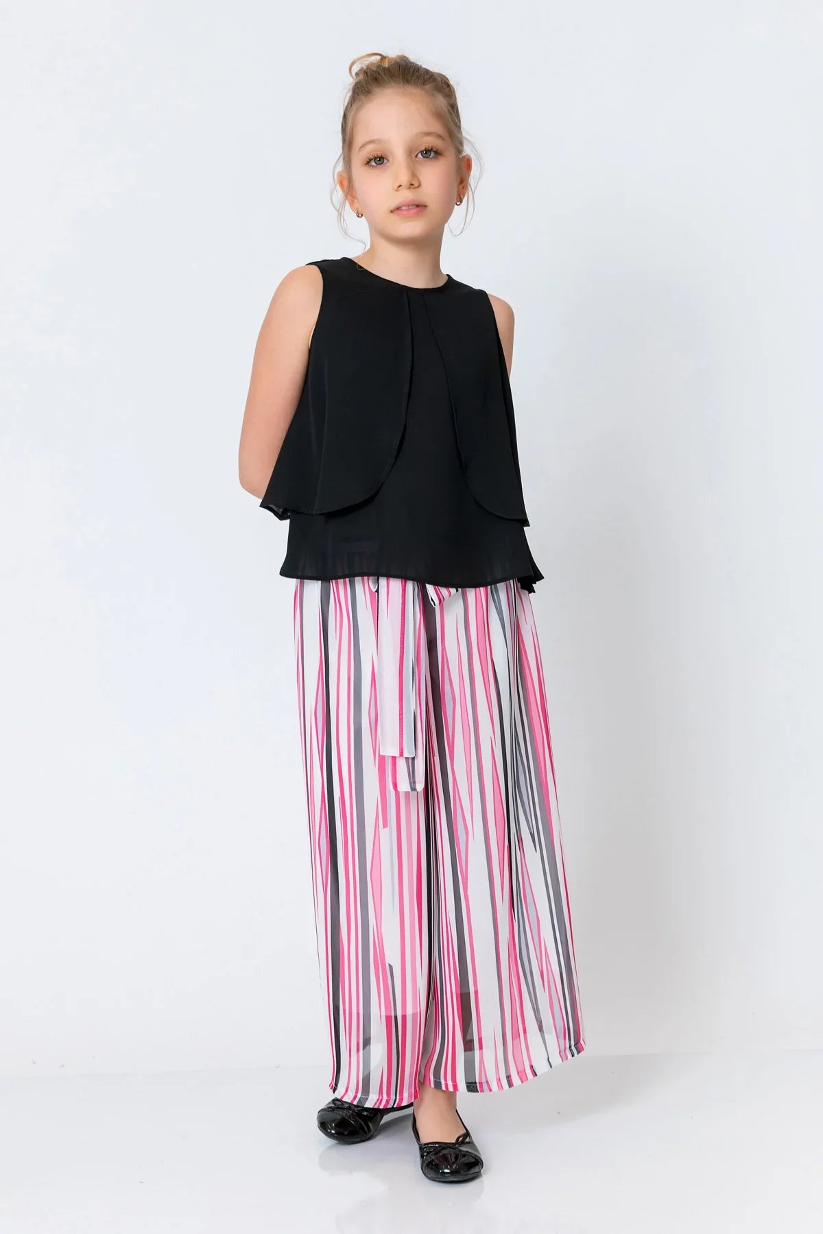 InCity Kids Girls Layered Scoop Neck Sleeveless Dress Blouse InCity Boys & Girls