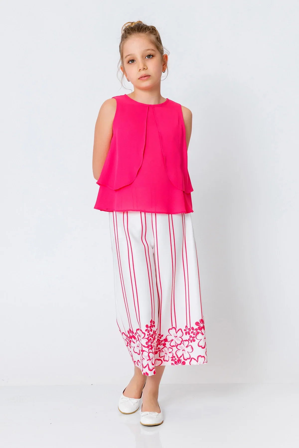 InCity Kids Girls Layered Scoop Neck Sleeveless Dress Blouse InCity Boys & Girls