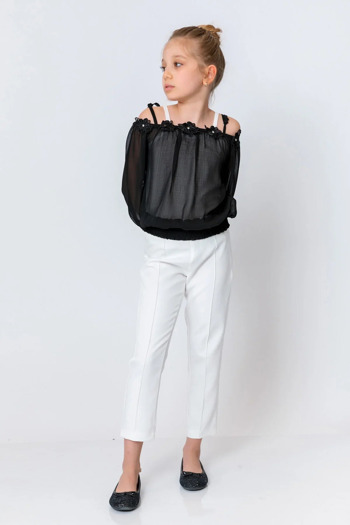 InCity Kids Girls Semi Transparent 2 Piece Fashion Blouse InCity Boys & Girls