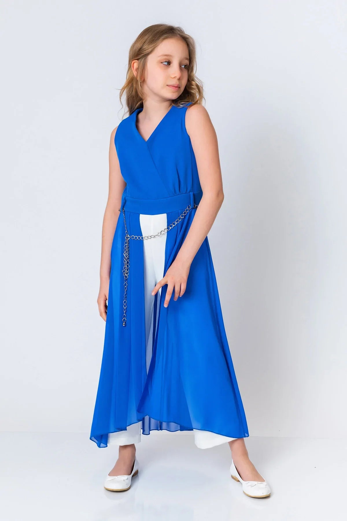 InCity Kids Girls V Neck Sleeveless Overlay Jumpsuit InCity Boys & Girls