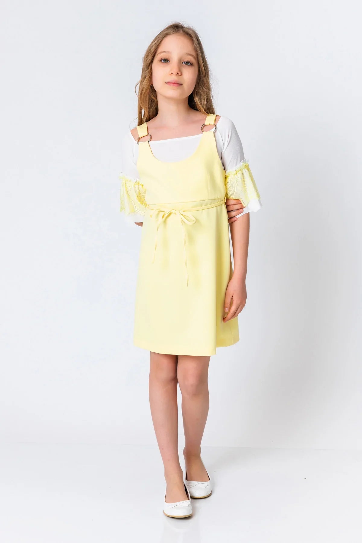 InCity Kids Girls Two Piece 3/4 Lace Sleeve Fashion Dress InCity Boys & Girls