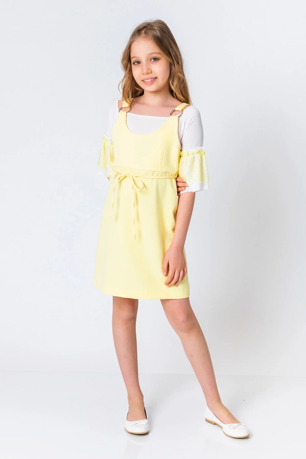 InCity Kids Girls Two Piece 3/4 Lace Sleeve Fashion Dress InCity Boys & Girls