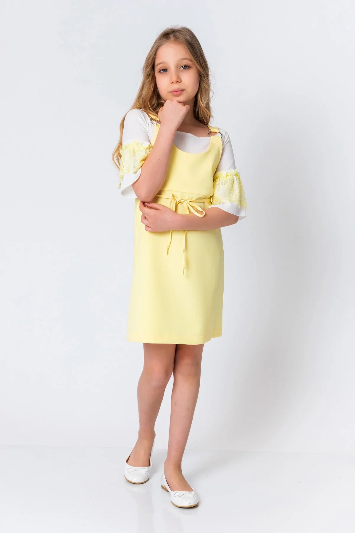 InCity Kids Girls Two Piece 3/4 Lace Sleeve Fashion Dress InCity Boys & Girls